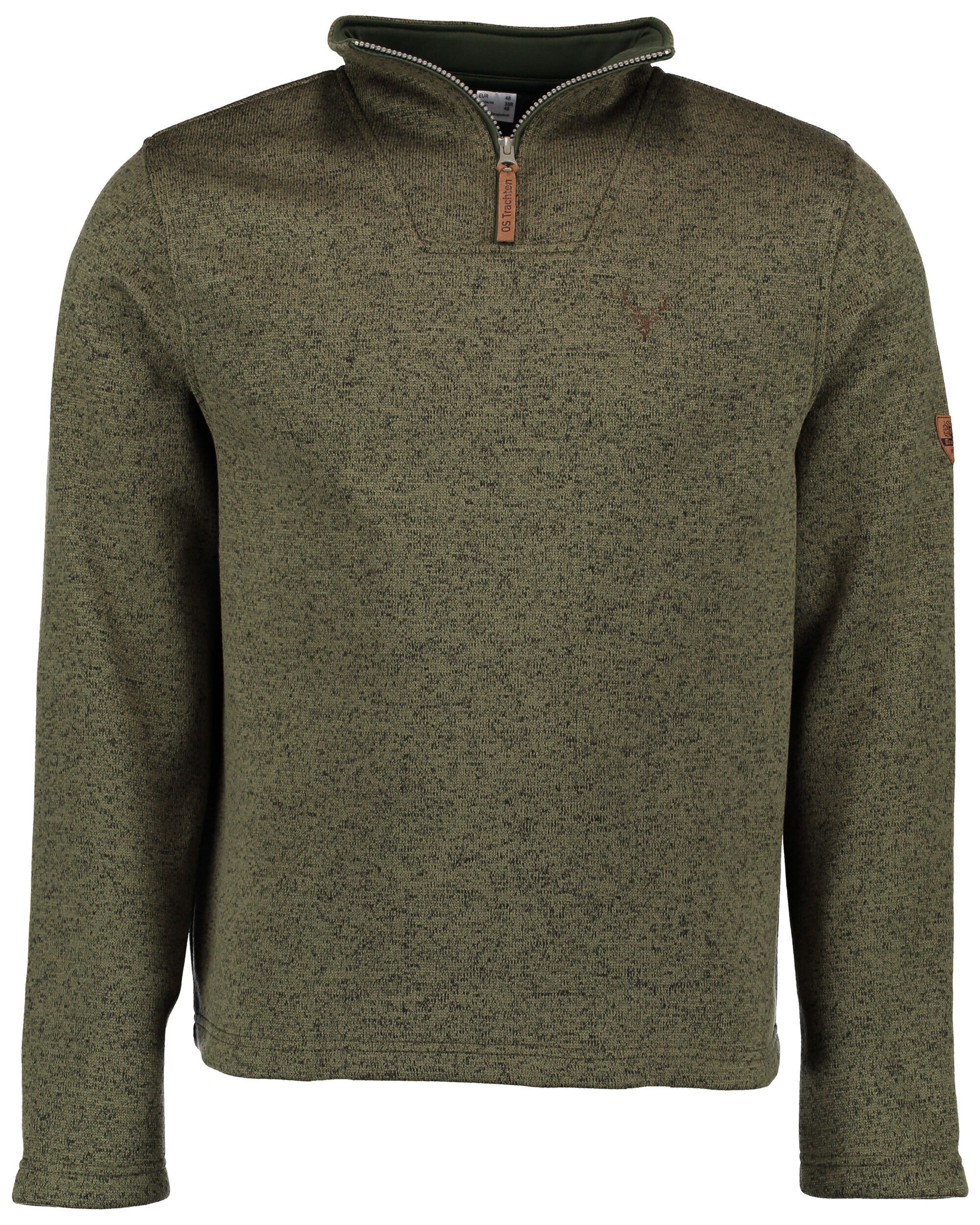 OS Trachten Troyer Strick-Fleece (oliv)