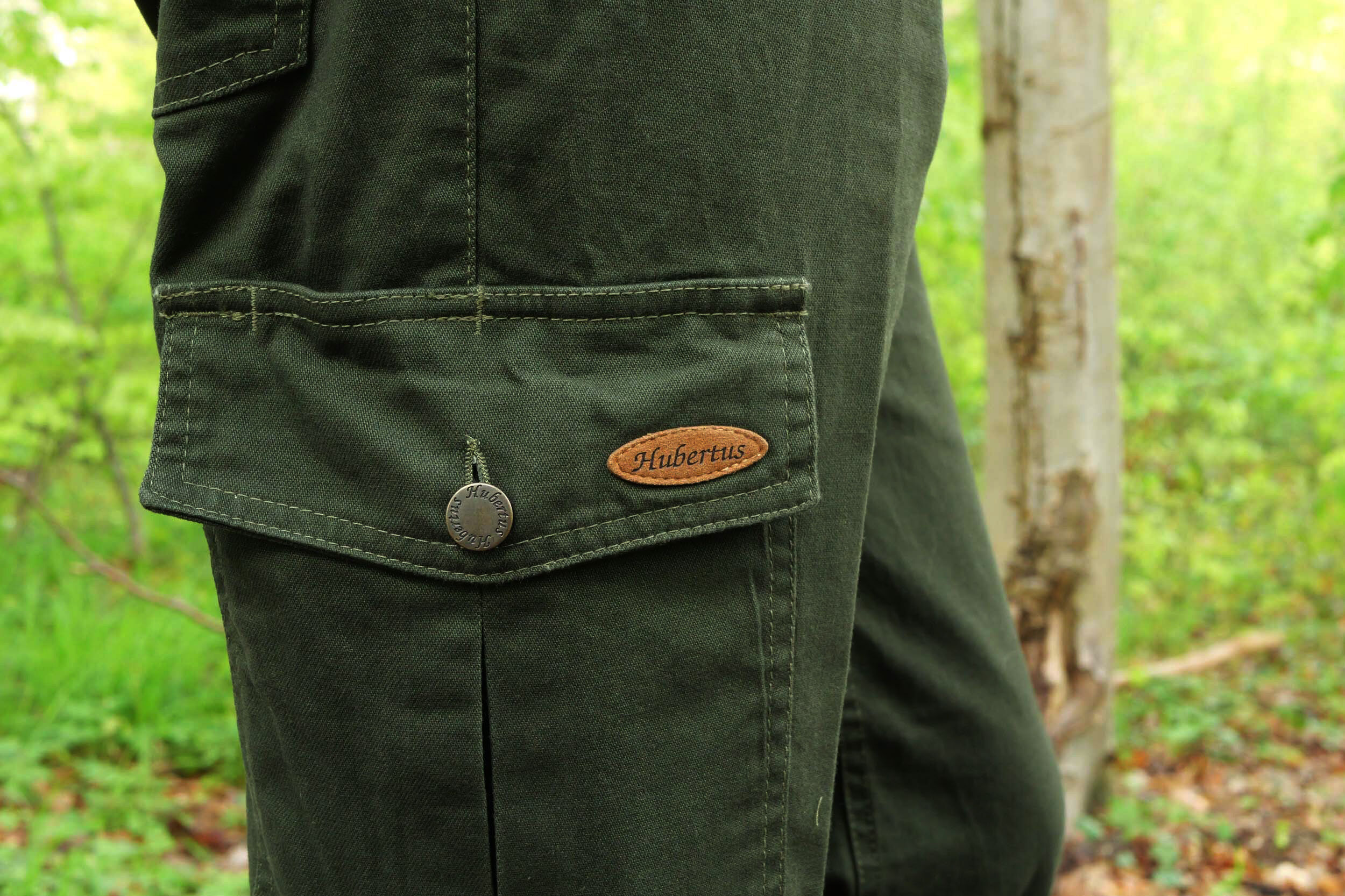 Hubertus Stretch Jagdjeans mit Beintasche (grün)
