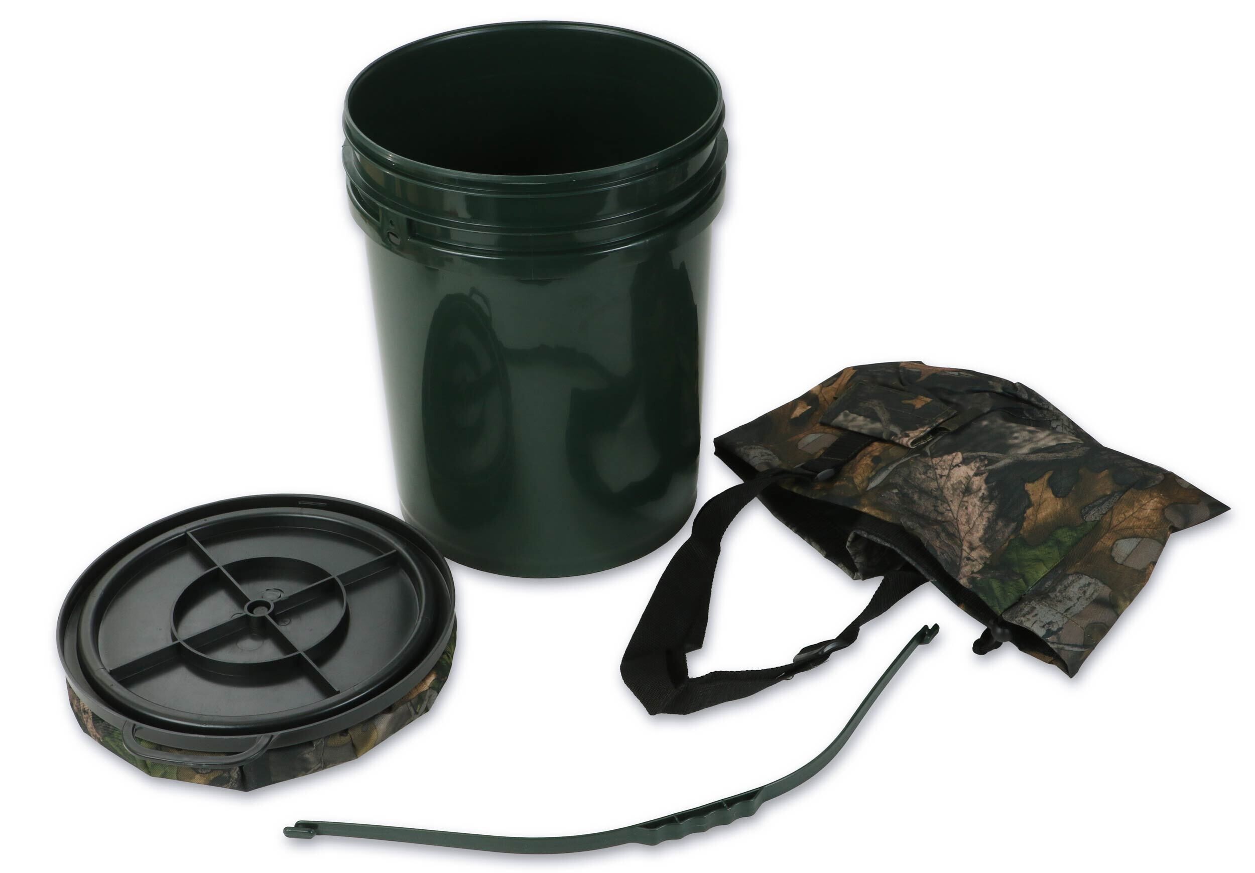 Drehstuhl-Transporteimer mit Camo-Tasche