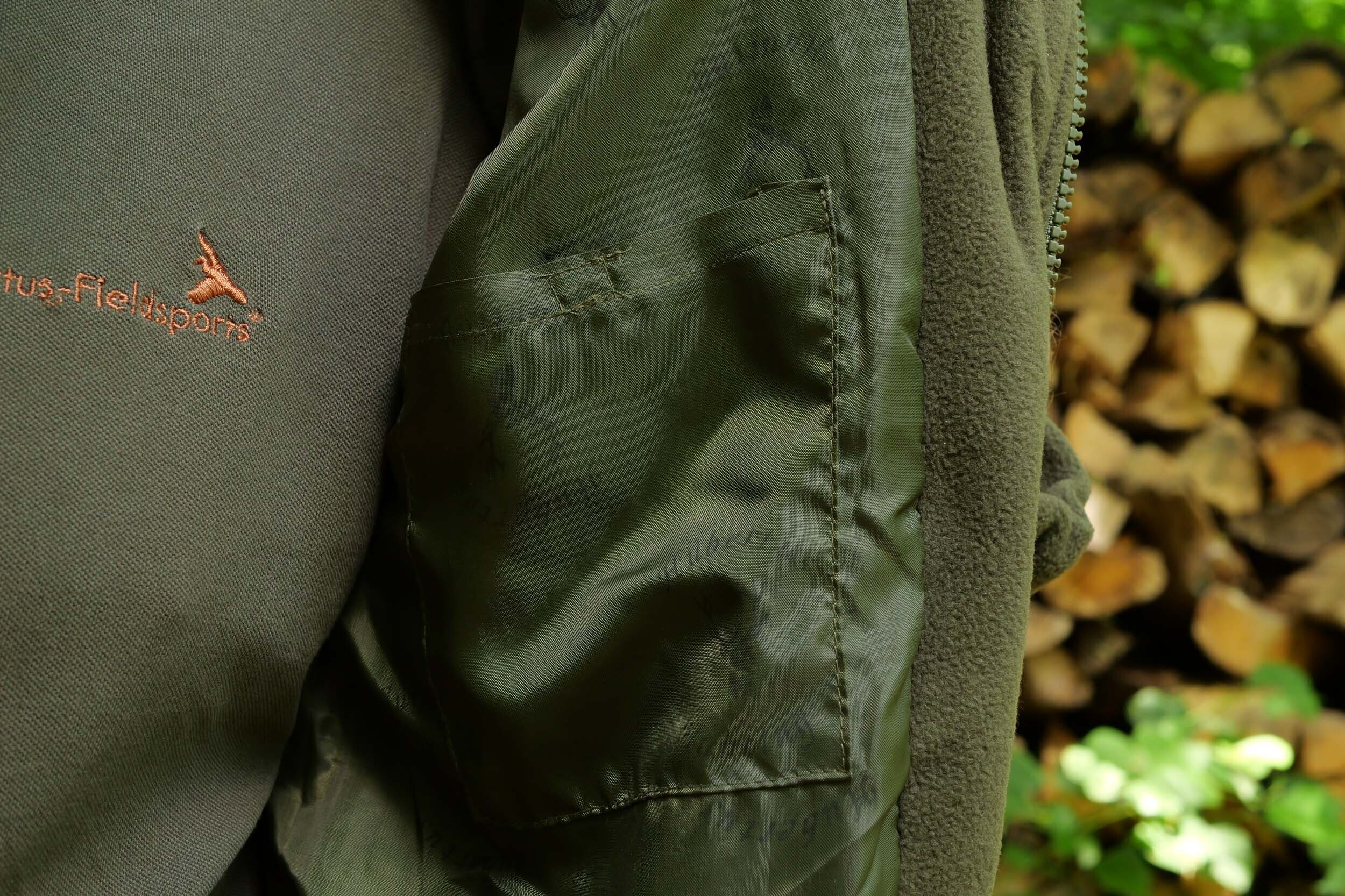 Hubertus Fleecejacke mit Futter (oliv)