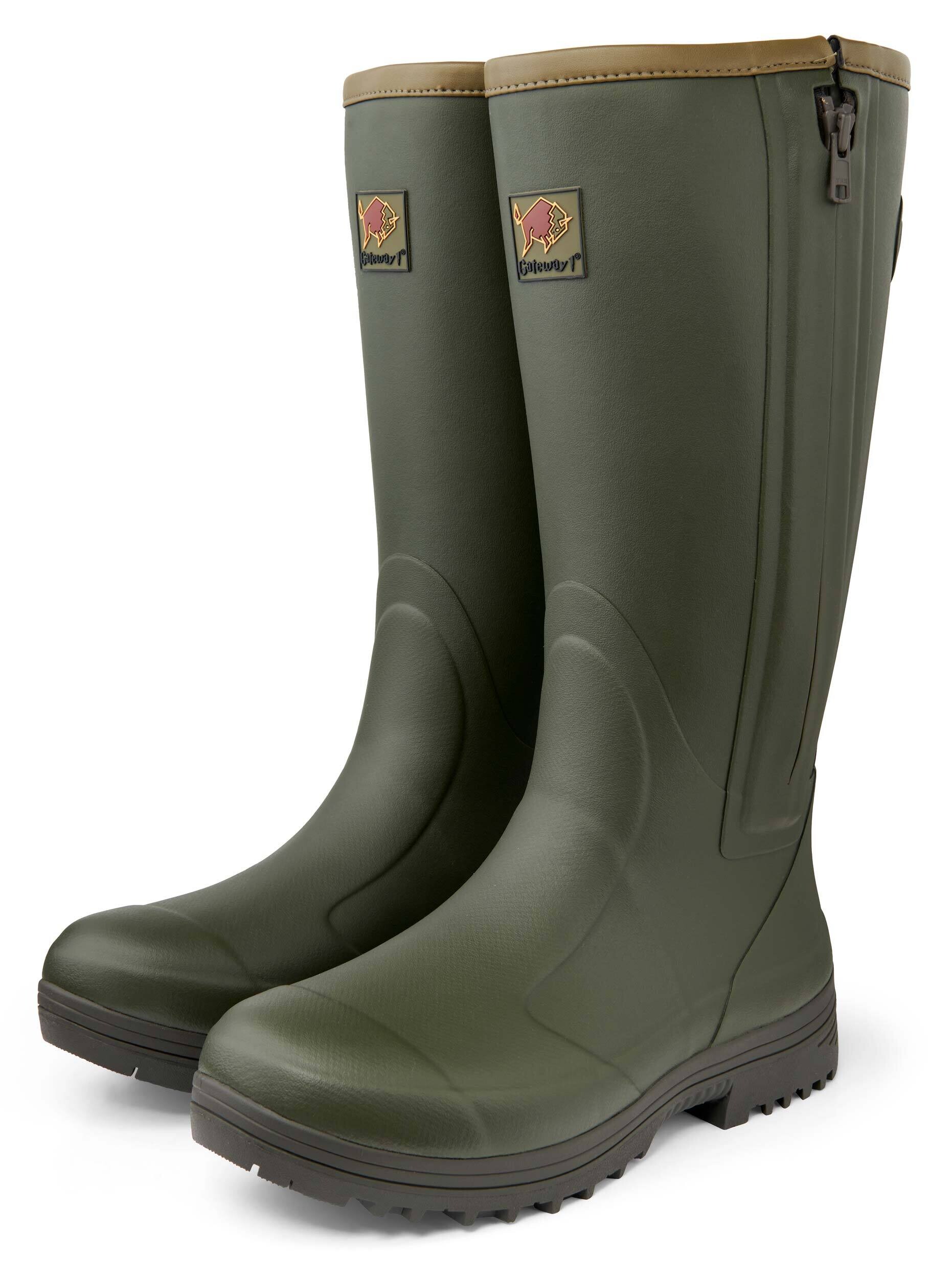 Gateway1 Gummistiefel Pheasant Game 18" 5mm side-zip (dark olive)