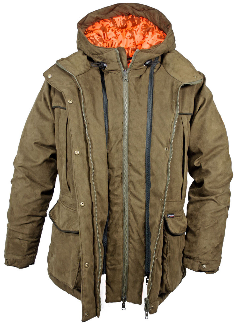 Hubertus Ladies Fashion Micro Camo Wendejacke Janus (oliv/orange)