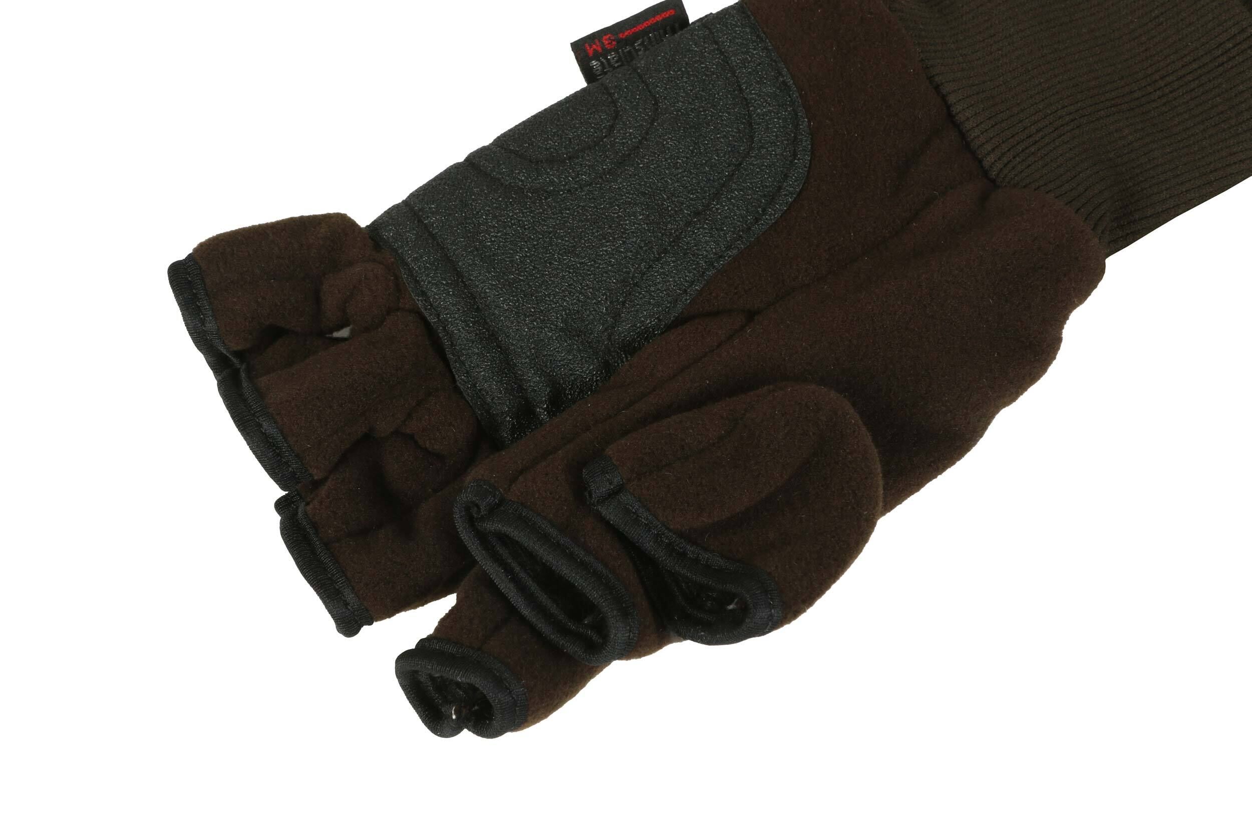 Skogen Fleece-Fingerhandschuhe mit Fäustel (braun) Skogen Fleece-Fingerhandschuhe mit Fäustel (braun)