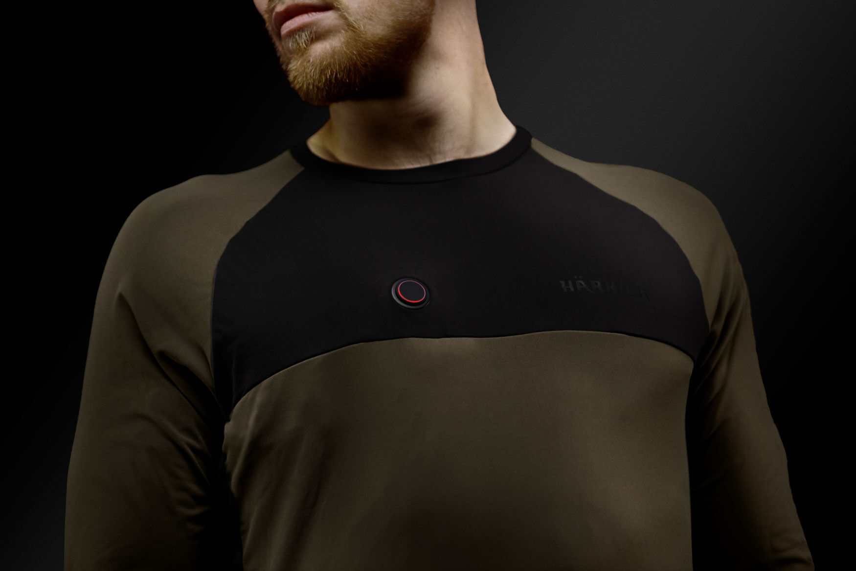 Härkila Heat Heiz-Longsleeve USB-C (Willow green/Black)