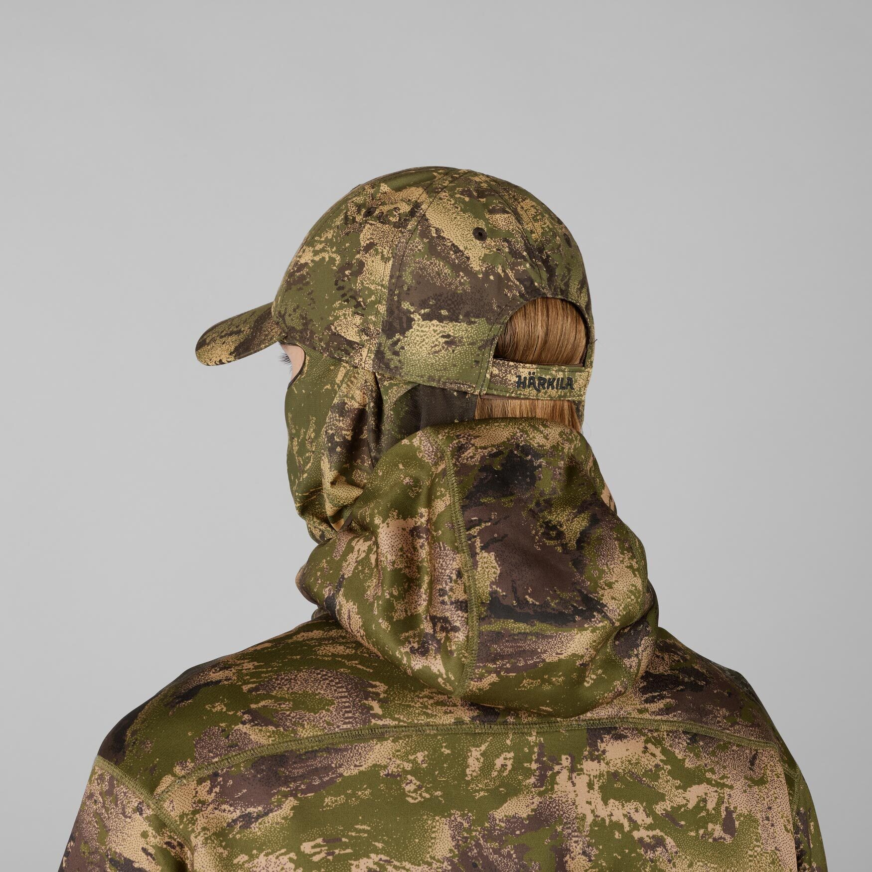 Härkila Deer Stalker Camo-Kappe mit Tarnnetz (AXIS MSP Forest green)