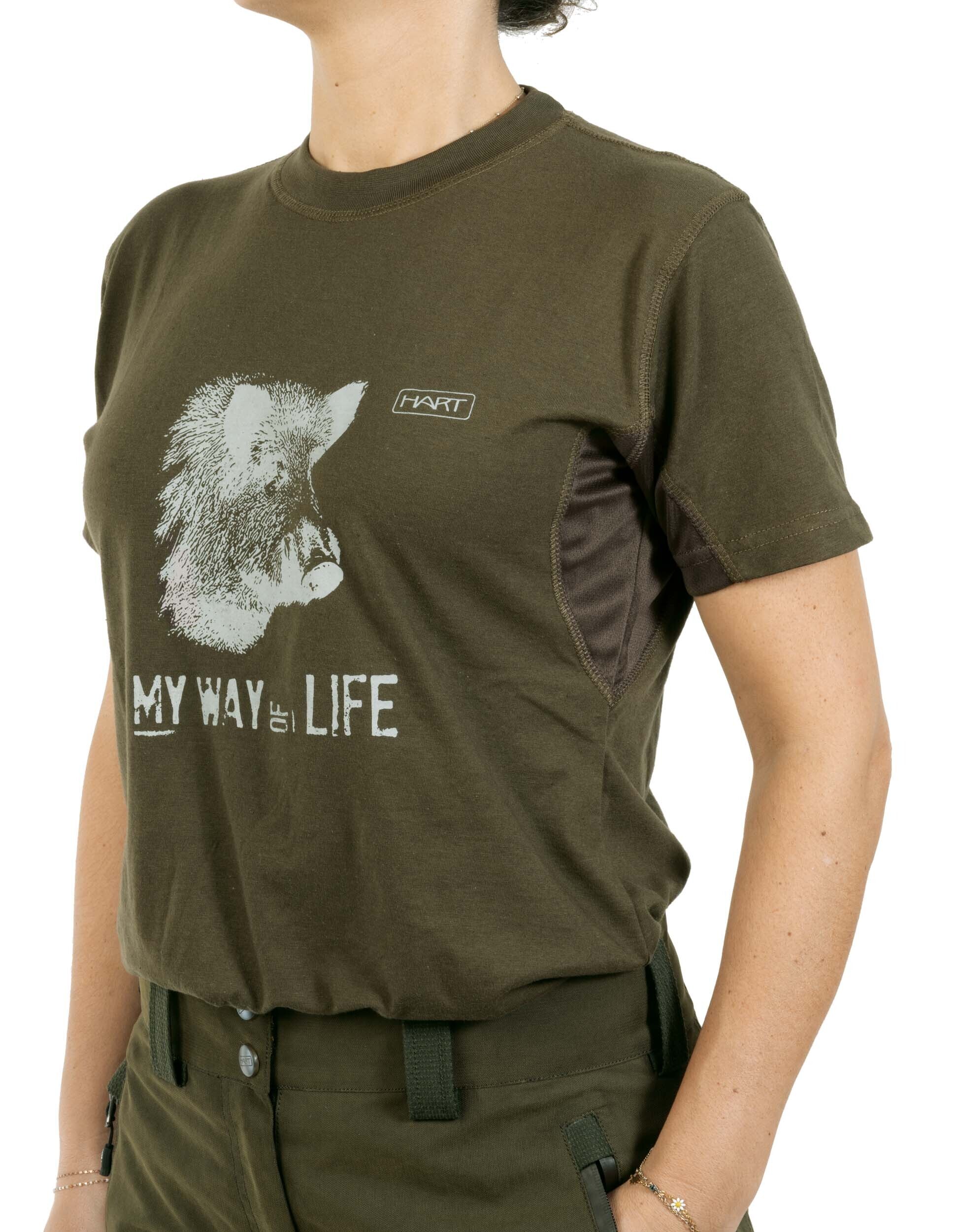 Hart Branded-TS Damen T-Shirt Wildschwein (Grün) Hart Branded-TS Damen T-Shirt Wildschwein (Grün)