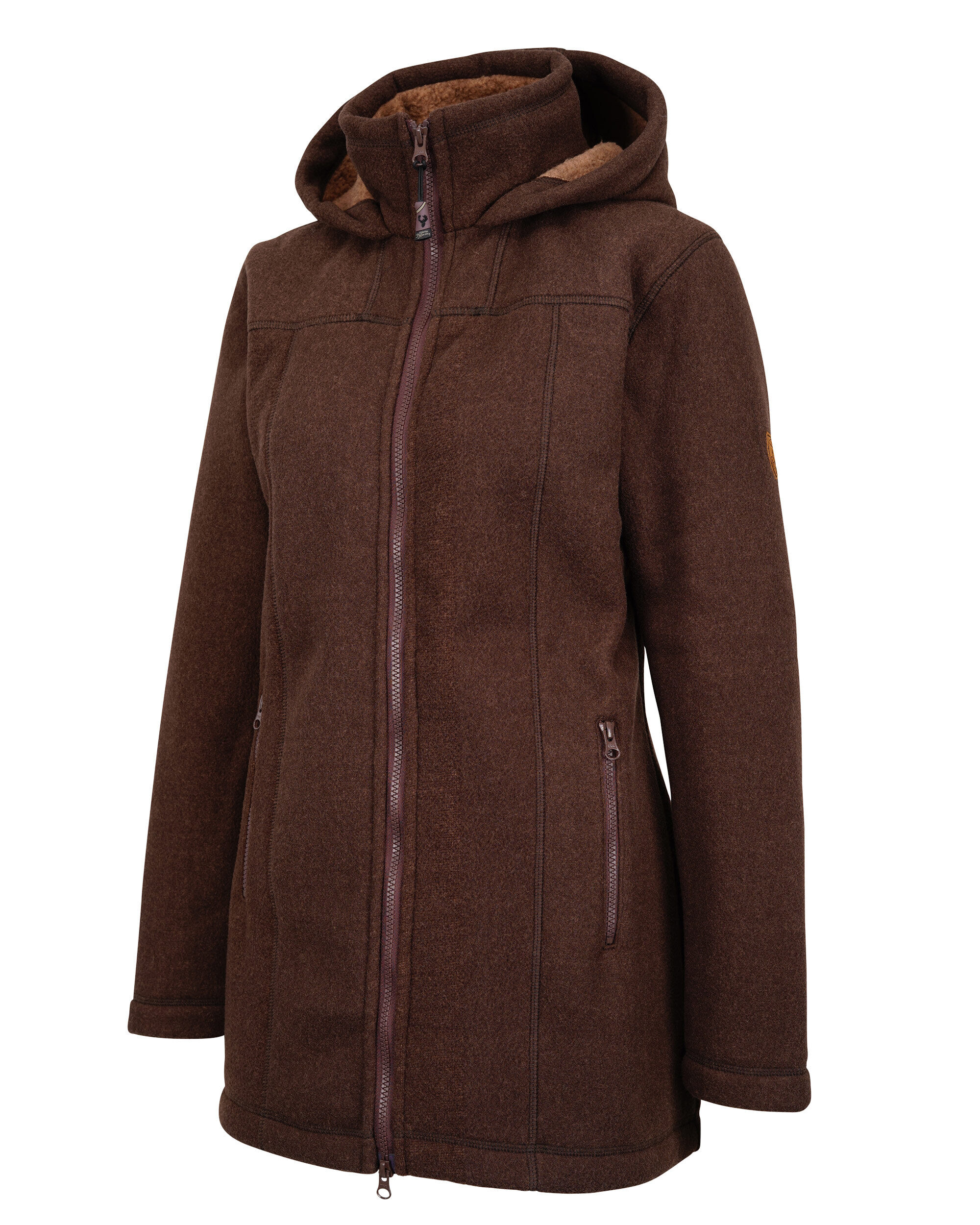 Hubertus Damen-Fleecemantel Polar (braun/beige) Hubertus Damen-Fleecemantel Polar (braun/beige)