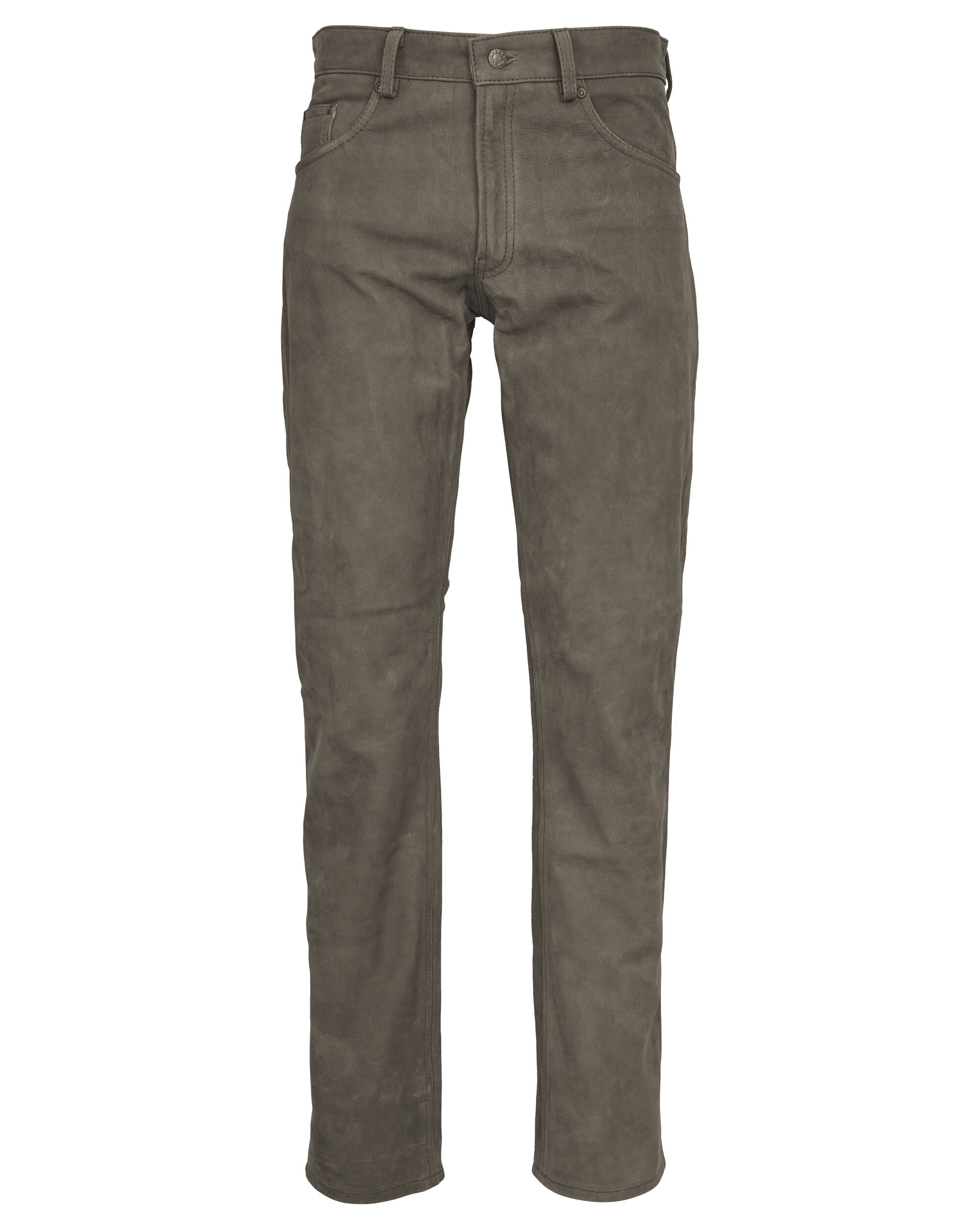 Hubertus Five-Pocket Lederhose Trapper (oliv)