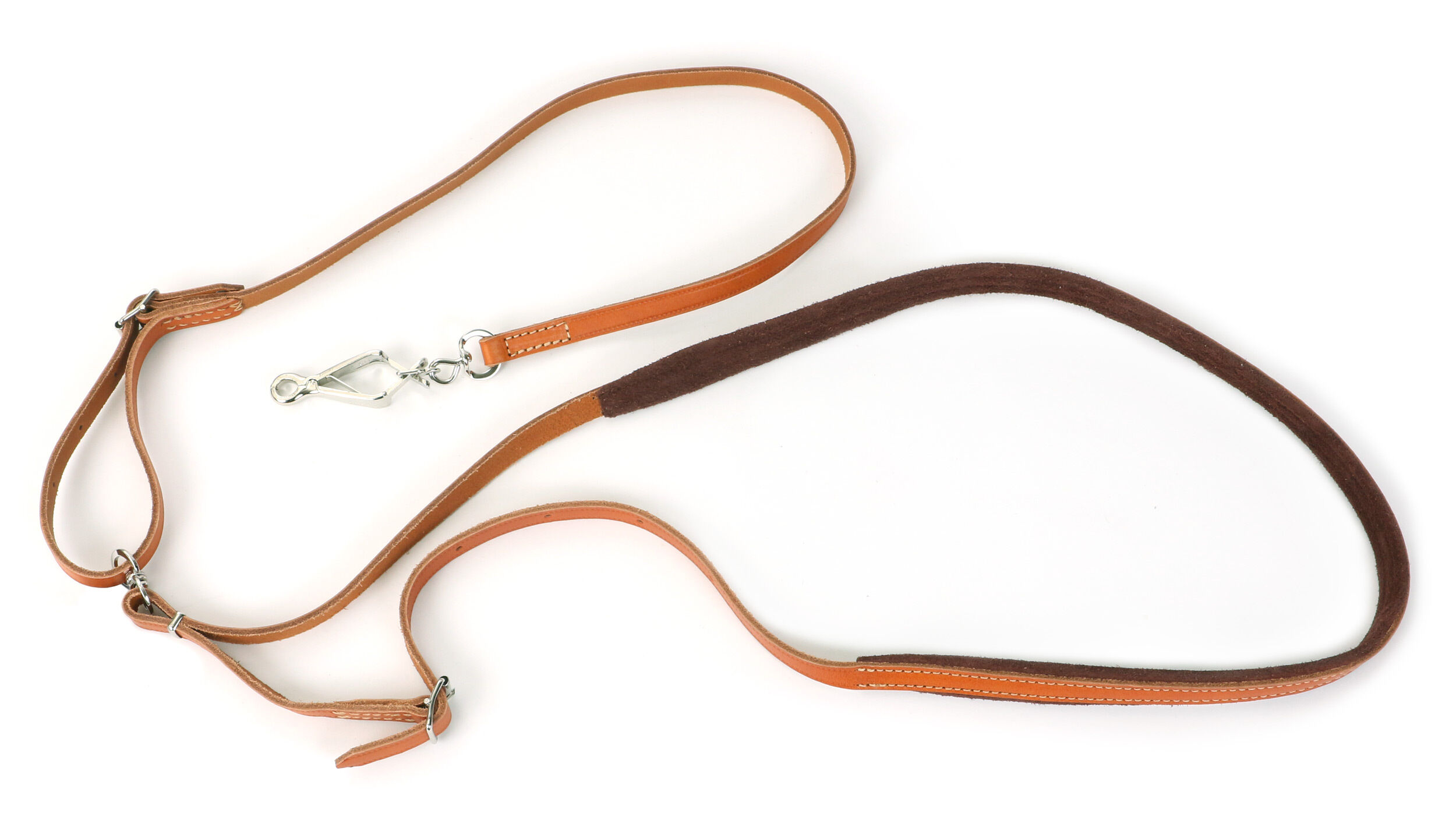 AKAH Umhängeleine Fahlleder mit Yak-Polster 1,85m (Braun) AKAH Umhängeleine Fahlleder mit Yak-Polster 1,85m (Braun)