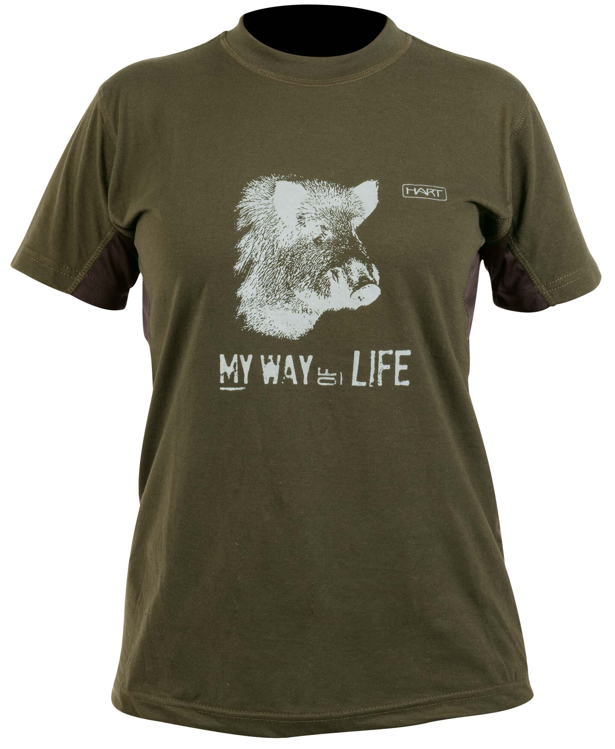 Hart Branded-TS Damen T-Shirt Wildschwein (Grün)