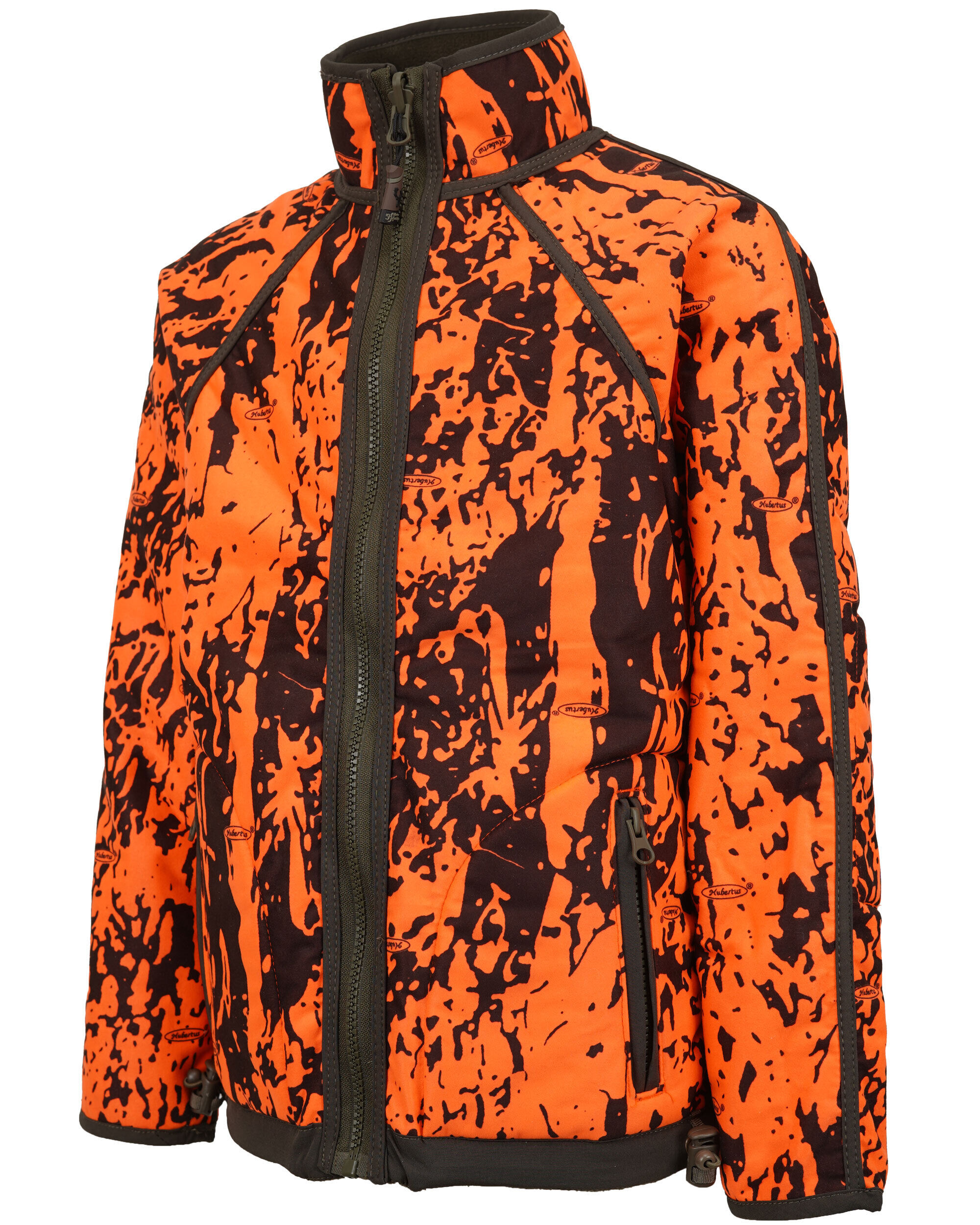 Hubertus Warn-Wendefleecejacke Pirsch Kinder (oliv/orange)