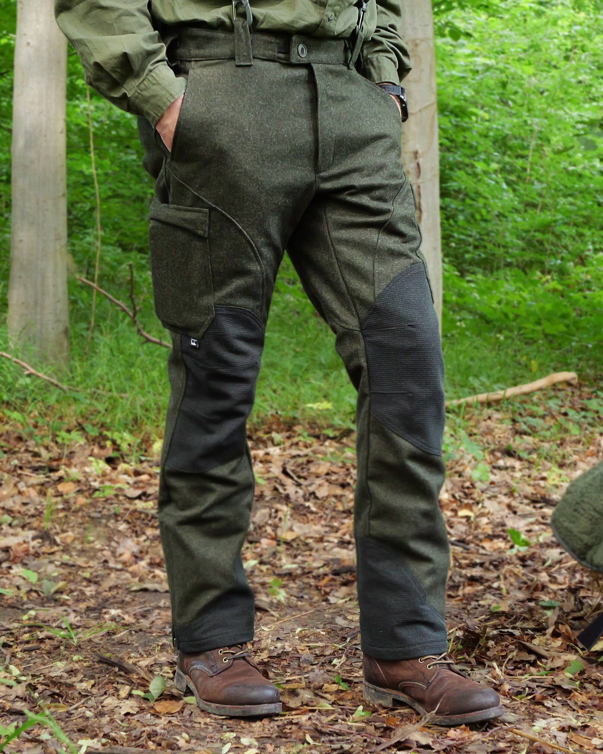 Jagdhund Loden-Multifunktionshose Gößl mit Gamaschen (oliv) Jagdhund Loden-Multifunktionshose Gößl mit Gamaschen (oliv)