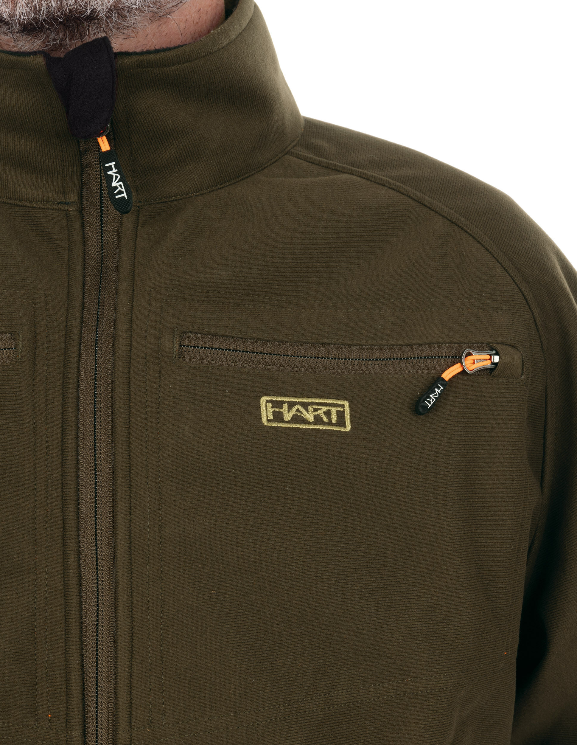 Hart Wende-Fleecejacke Tulsa-S (Orange/Grün)