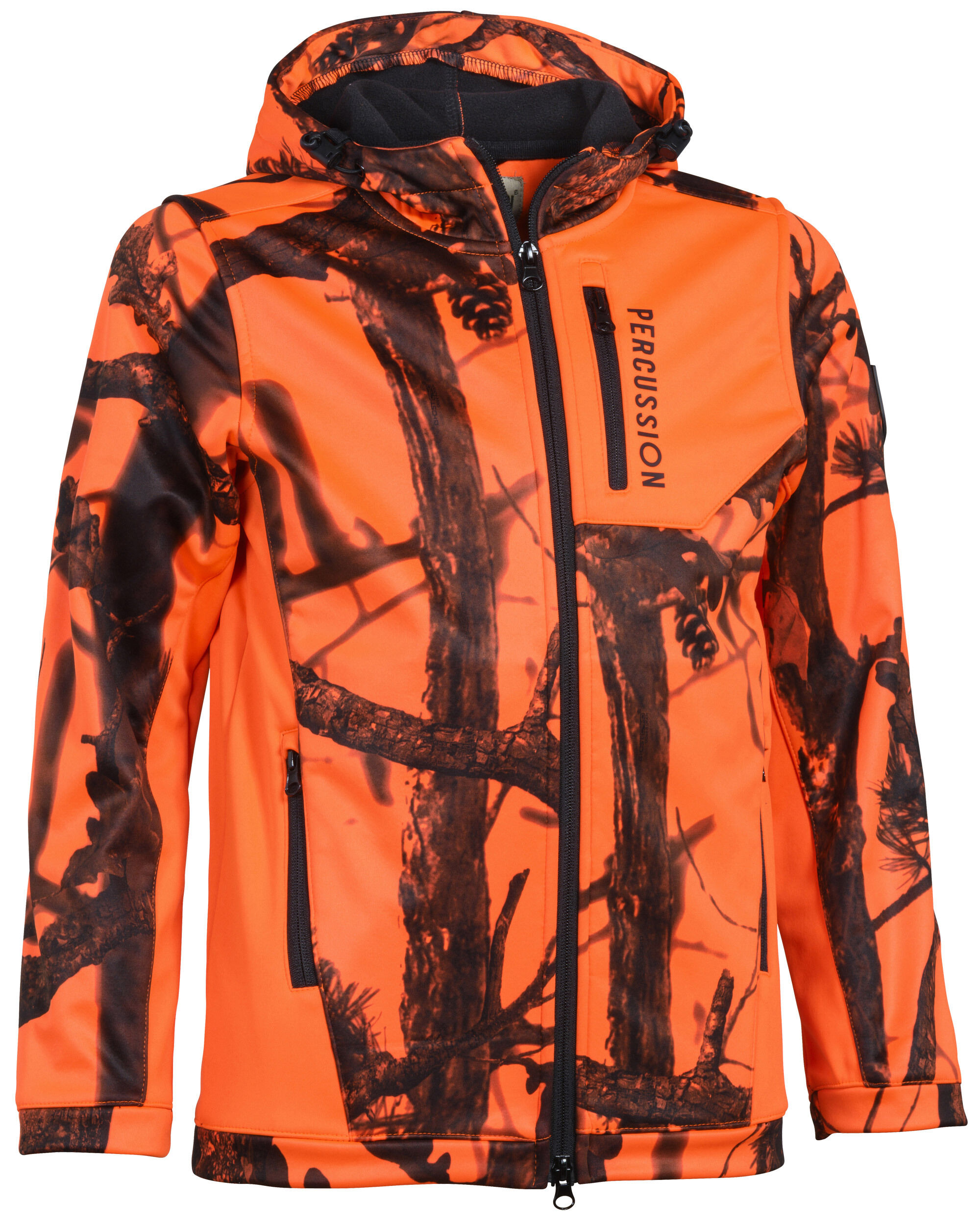 Percussion Kinderhoodie mit Reissverschluss (ghostcamo blaze)