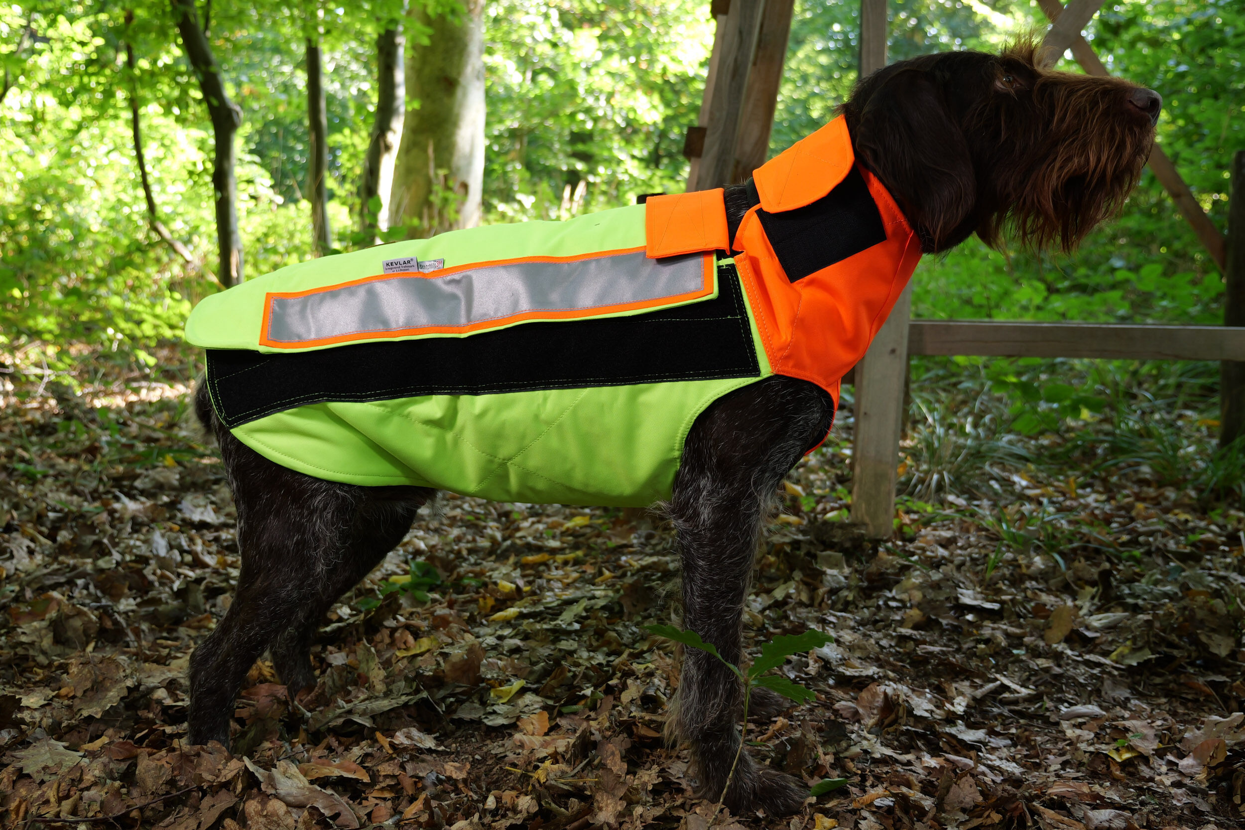 Hubertus Hundeschutzweste (gelb/orange)