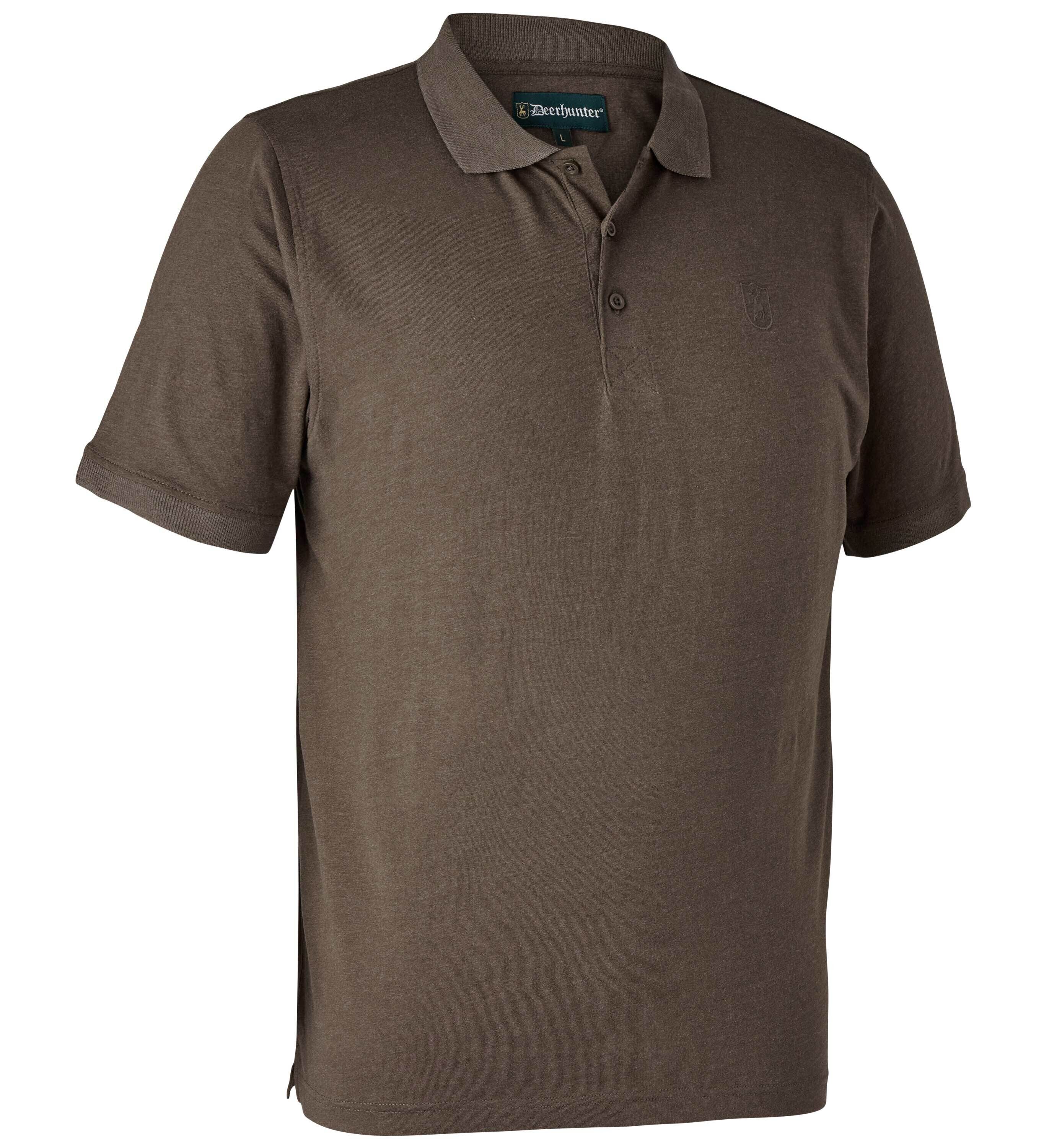 Deerhunter Gunnar Poloshirt (Brown Leaf Melange) Deerhunter Gunnar Poloshirt (Brown Leaf Melange)