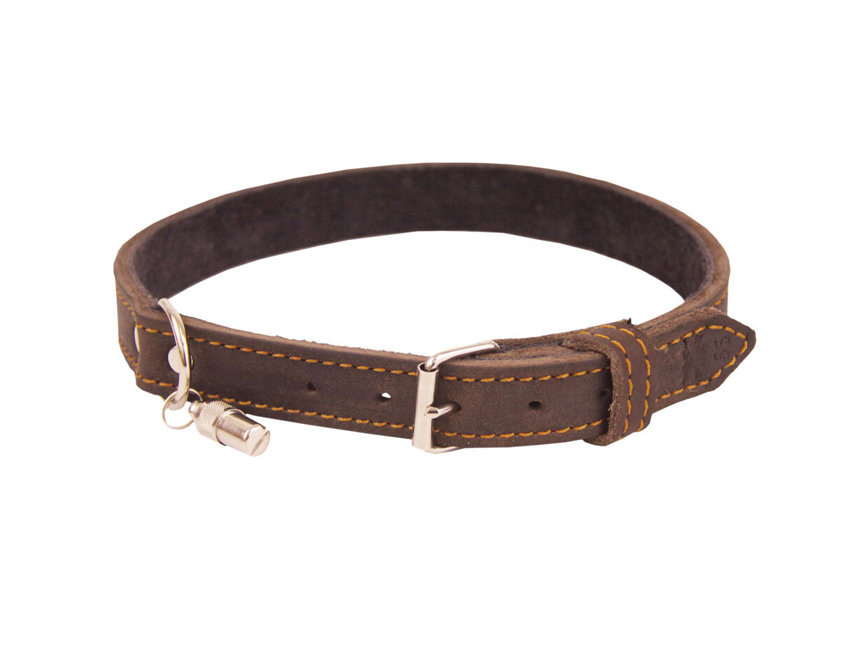 AKAH Halsband genietet aus Ölleder