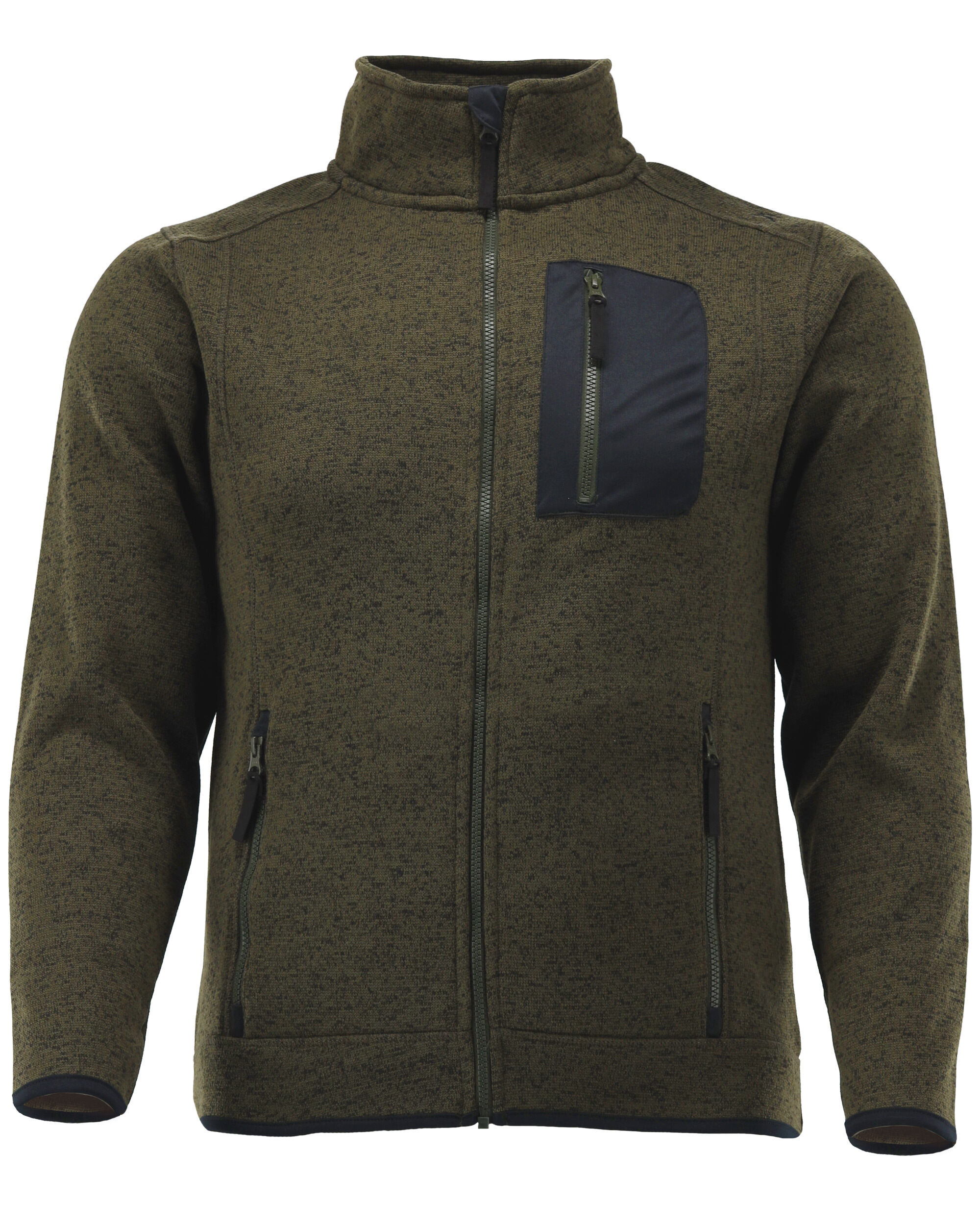 OS Trachten Jacke Strick-Fleece (schilf)