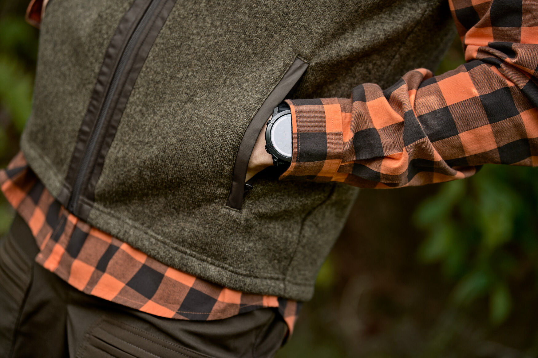 Härkila Fleeceweste Kalix (green/brown)