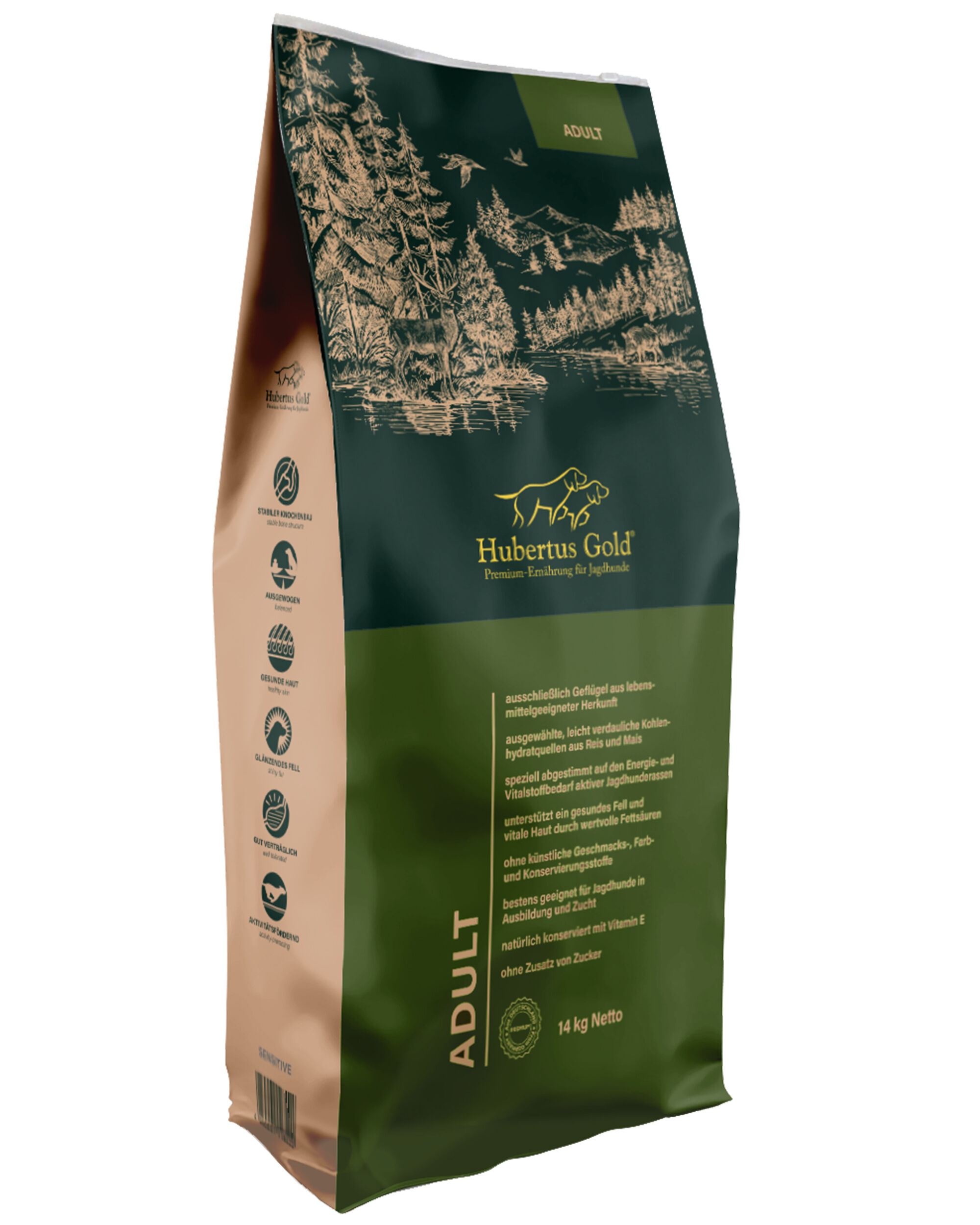 Hubertus Gold Adult Premium-Trockenfutter (14 kg)