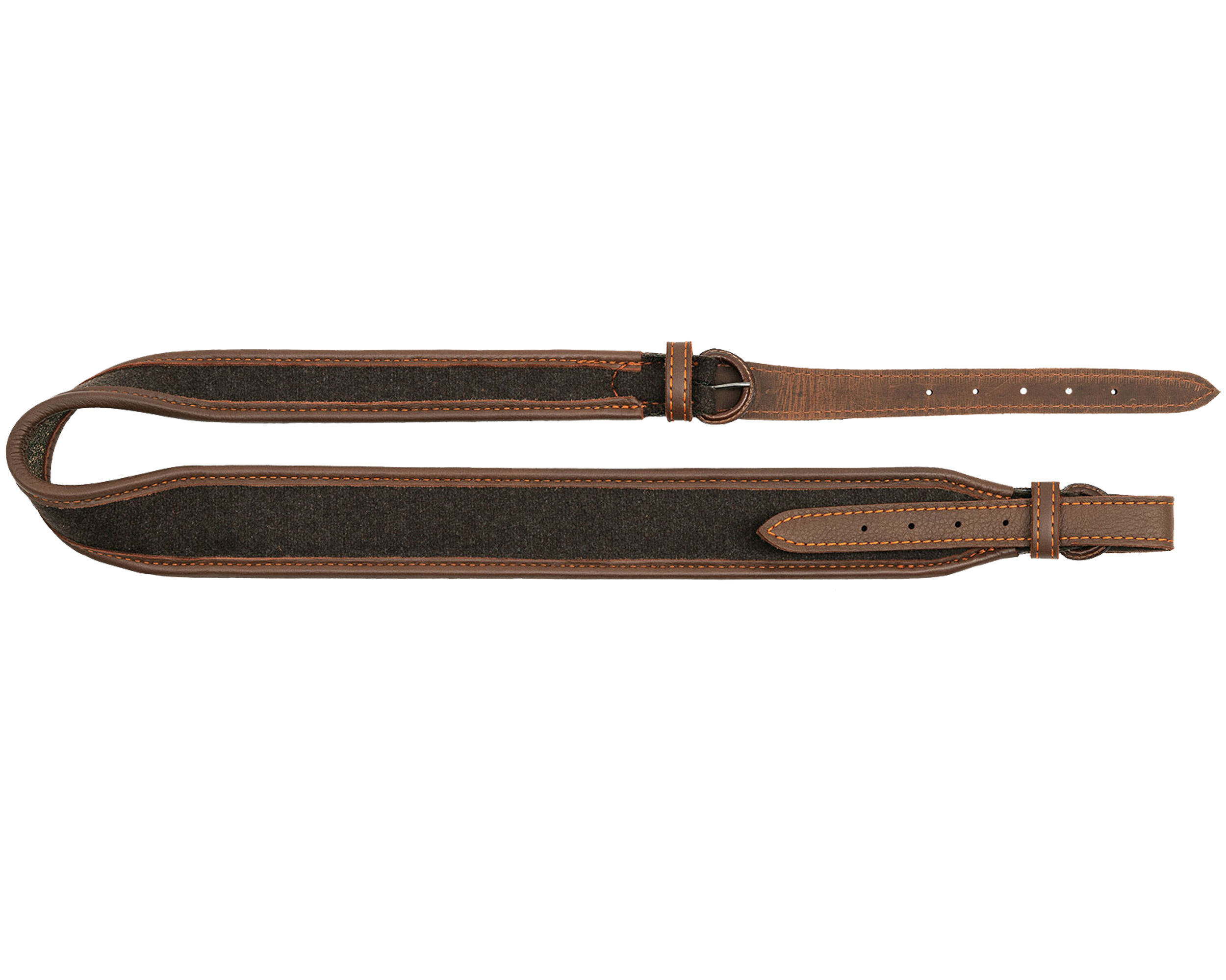 AKAH Gewehrriemen Elchleder & Loden mit Kork (braun)