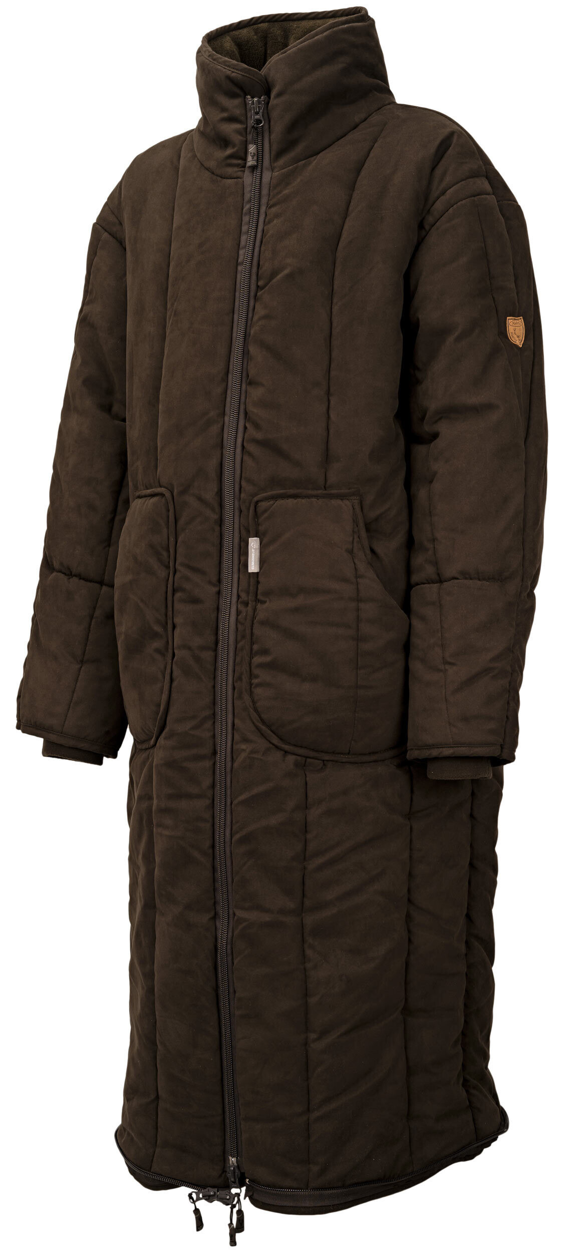 Hubertus Microvelours-Ansitzmantel Nordkap mit Fußteil (oliv/braun)