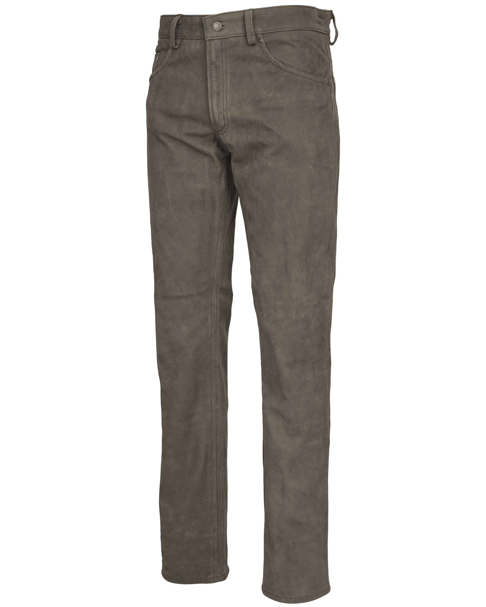 Hubertus Five-Pocket Lederhose Trapper (oliv)