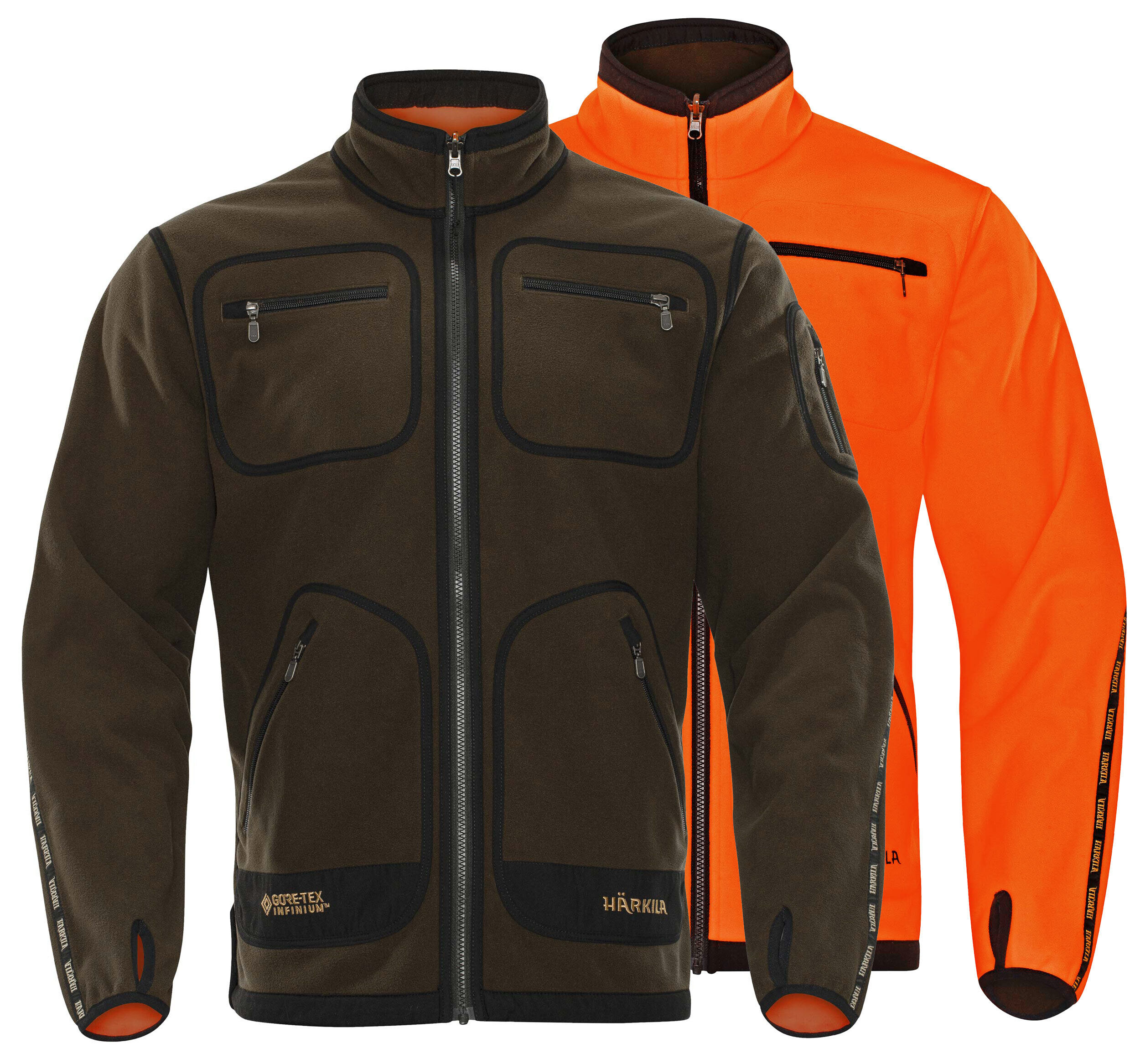Härkila Kamko Wende-Fleecejacke (Hunting Green/Orange Blaze) Härkila Kamko Wende-Fleecejacke (Hunting Green/Orange Blaze)