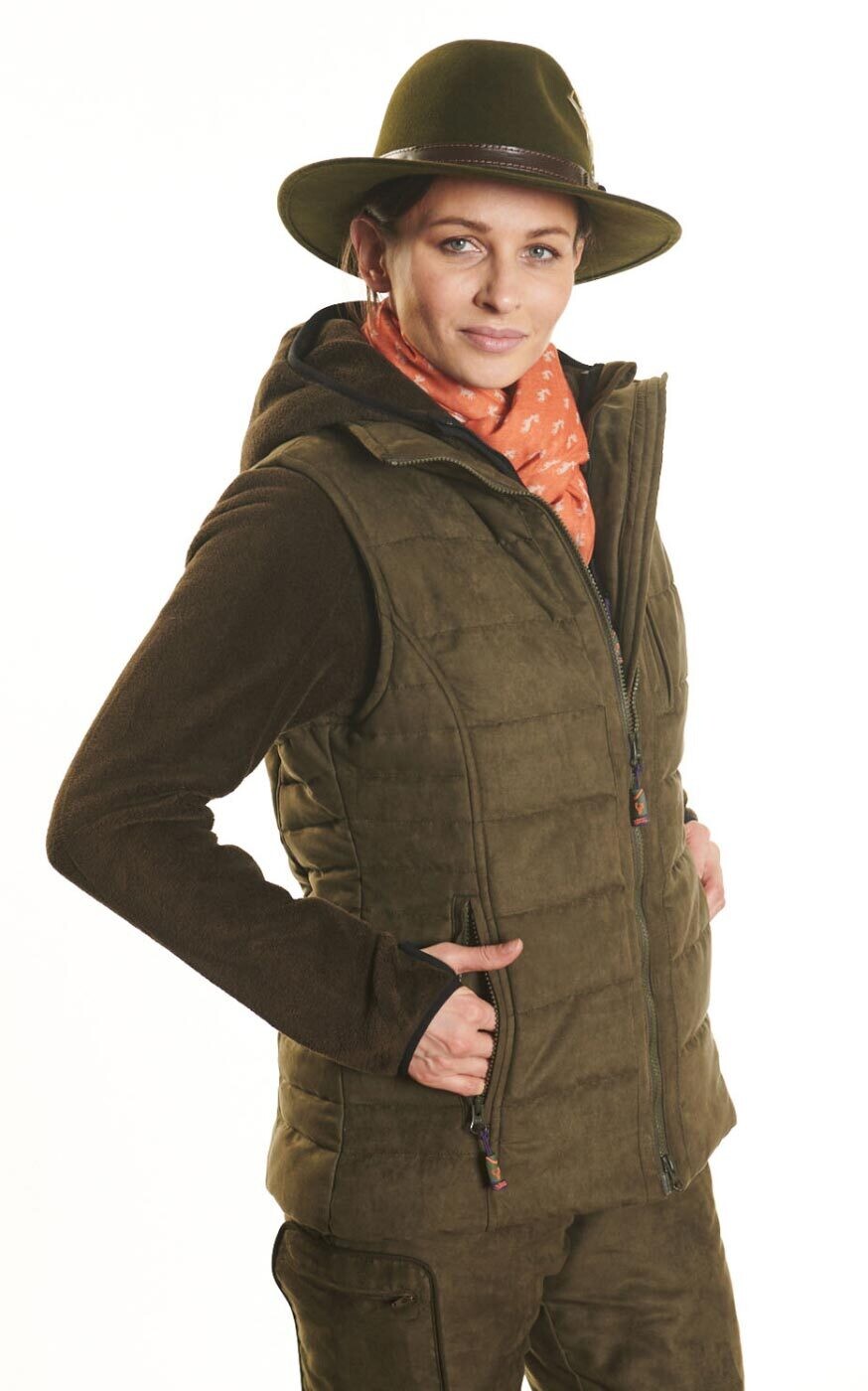 Hubertus Microvelours-Jagdweste Damen (oliv) Hubertus Microvelours-Jagdweste Damen (oliv)