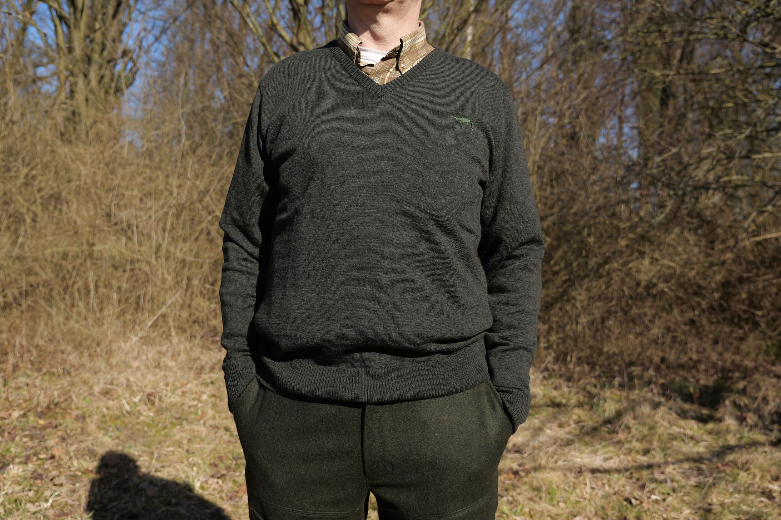 Jagdhund V-Pullover Lanzenbach (Grün)