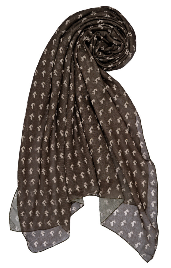 Hubertus Tuch mit Hirschmotiv (braun) Hubertus Tuch mit Hirschmotiv (braun)