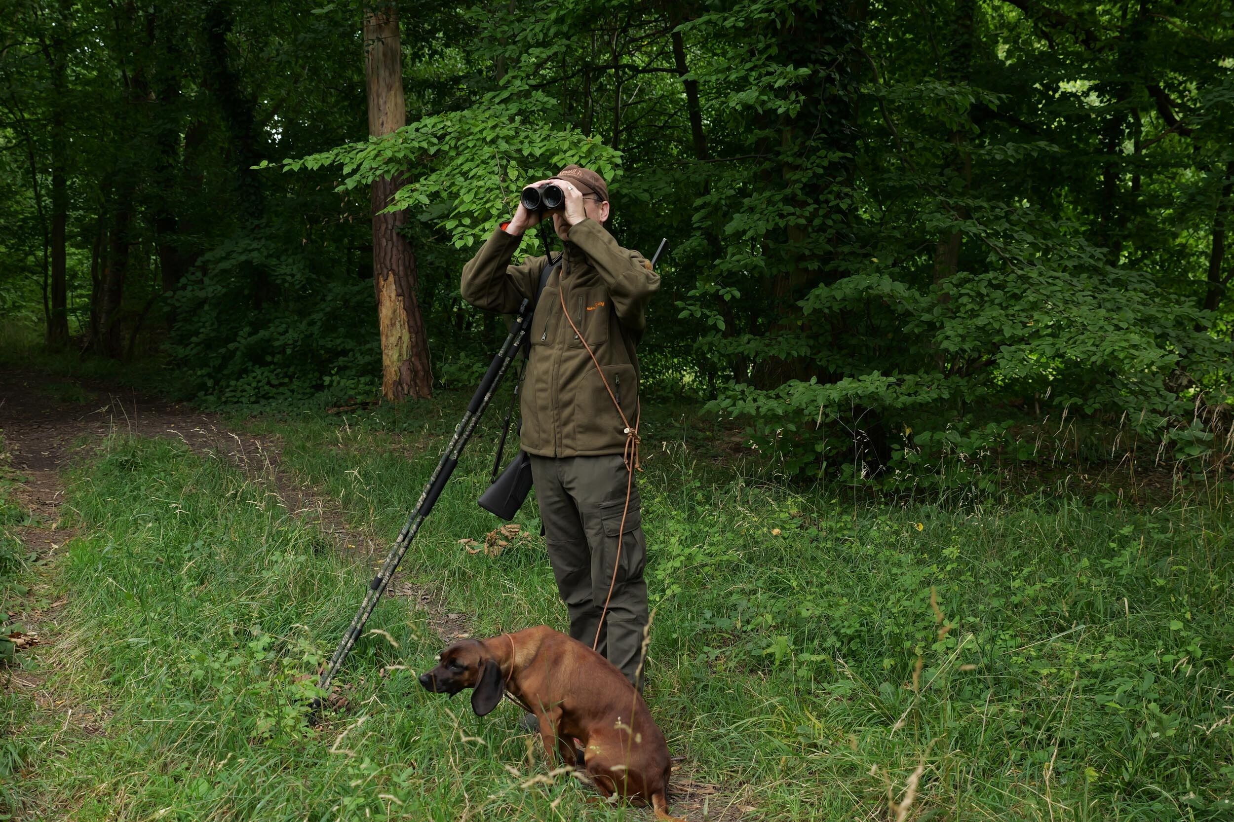 Hubertus Warn-Wende-Fleecejacke Pirsch Camo (oliv/orange)