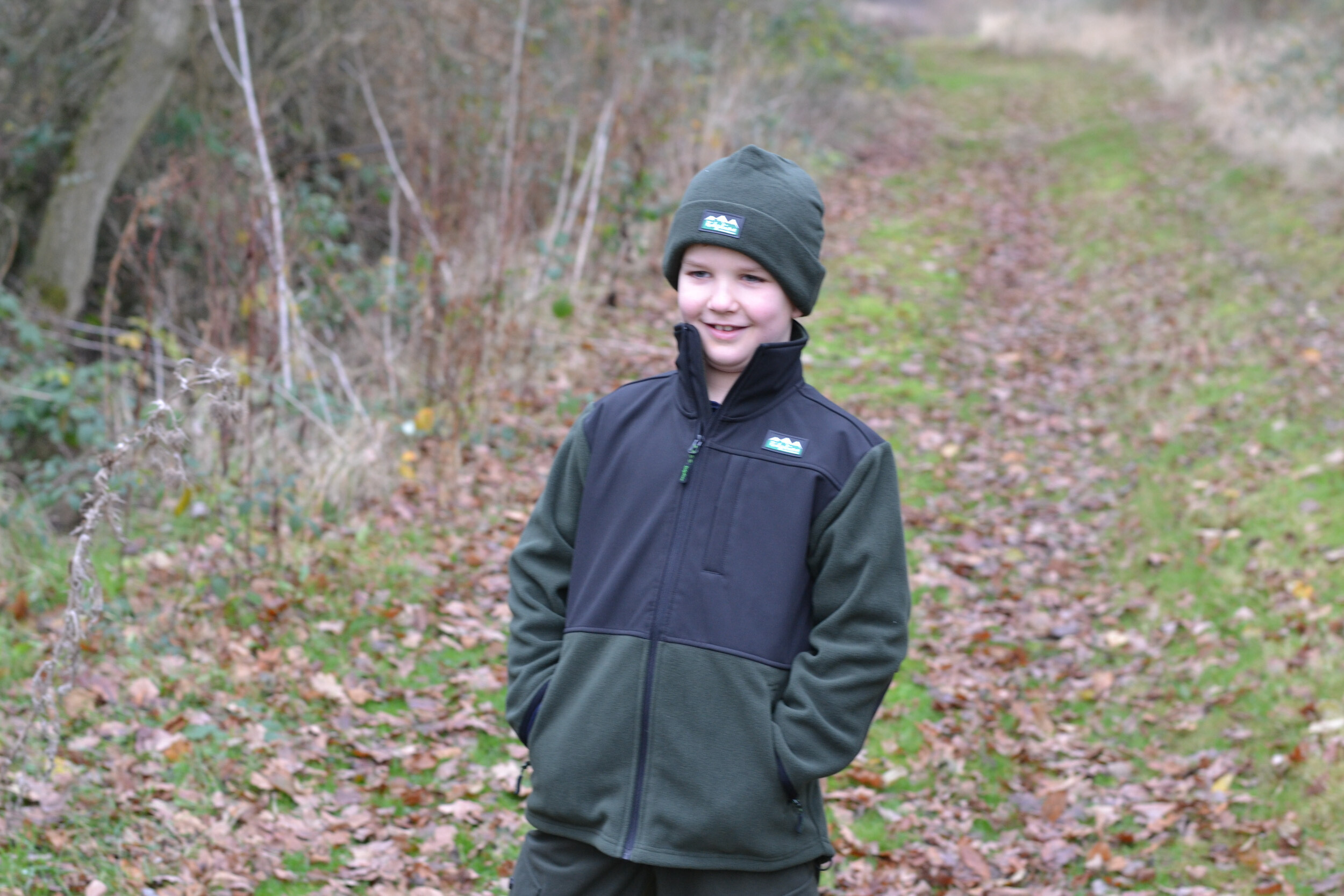 Ridgeline Kids Hybrid Fleece-Oberteil (OLIVE/BLACK)