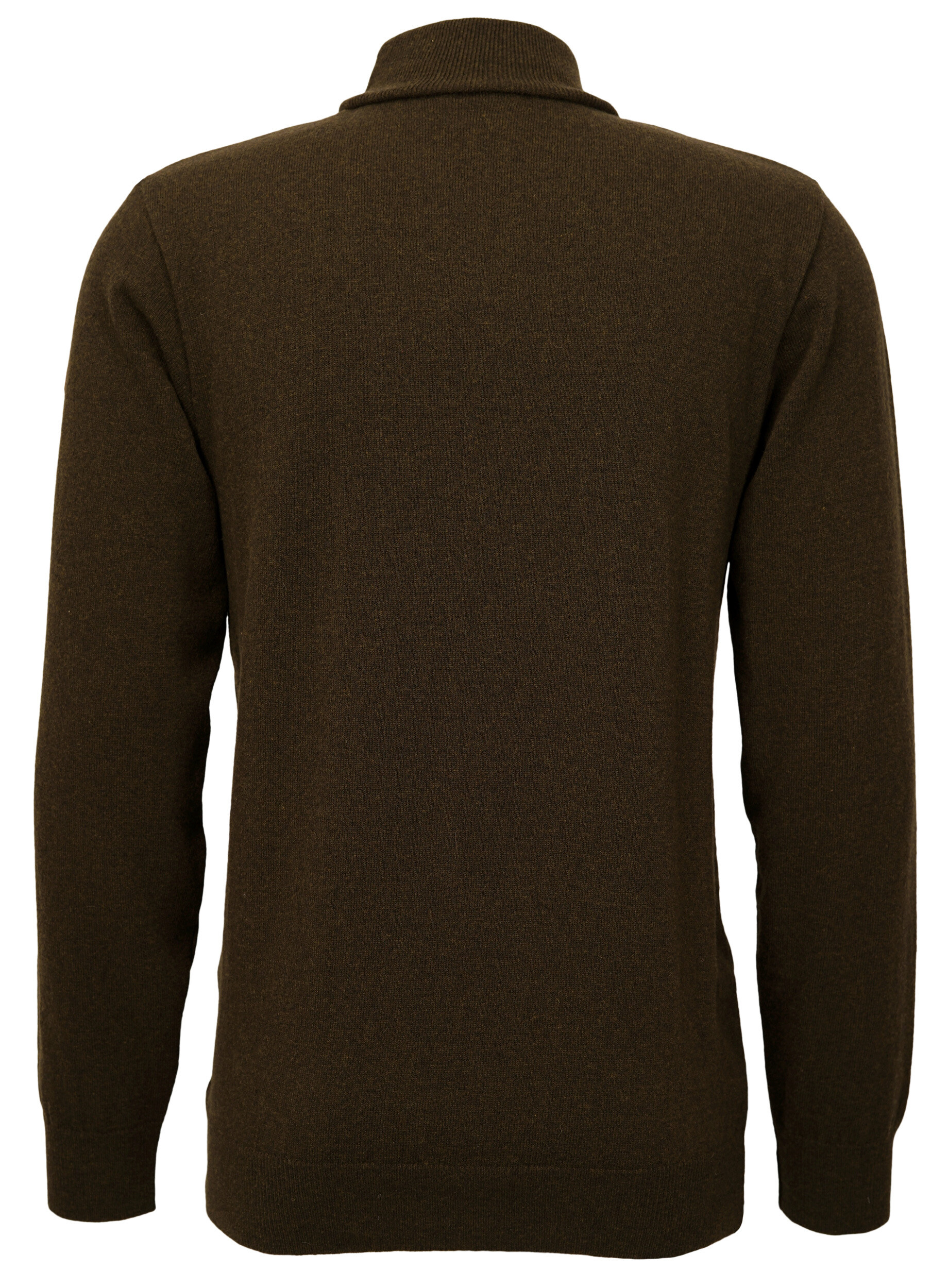 Hubertus Rollkragen-Wollpullover Oliver (oliv/braun)