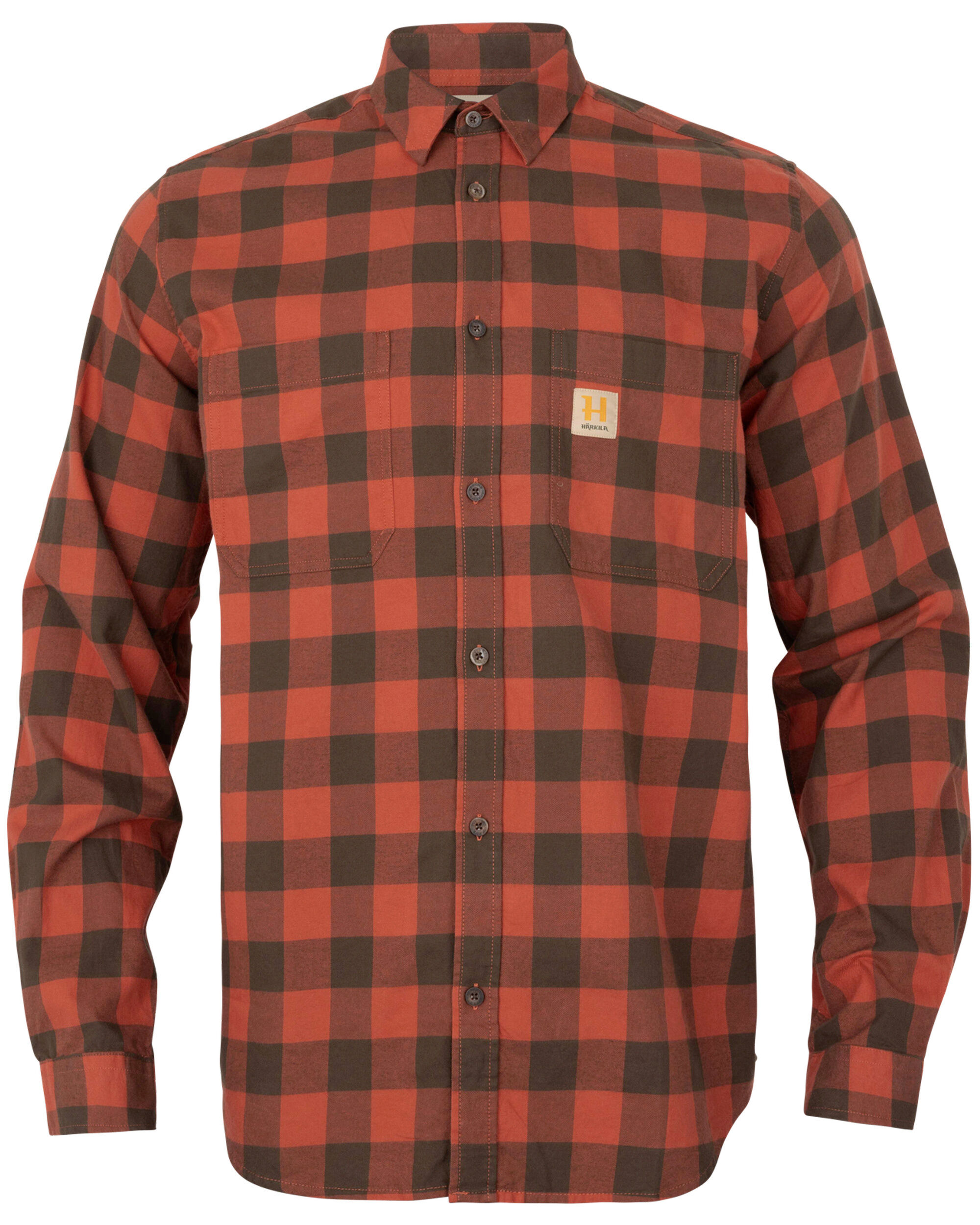 Härkila Scandinavian Baumwollhemd (Autumn orange check)