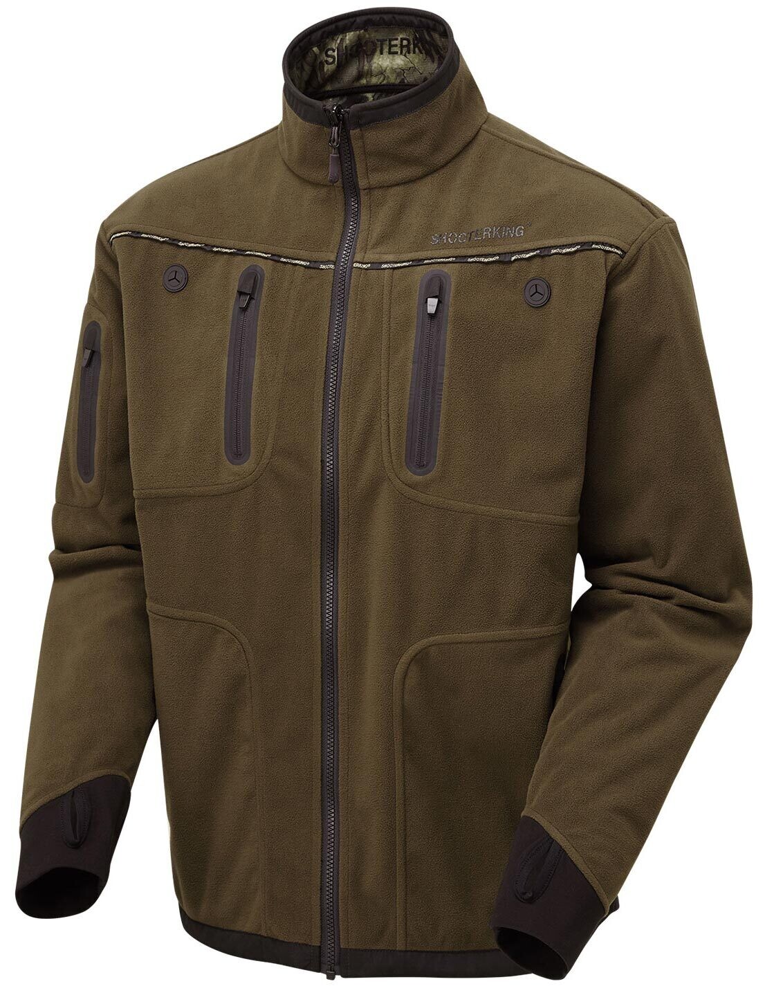 Shooterking Softshelljacke wendbar (Woodlands Camo/Grün)