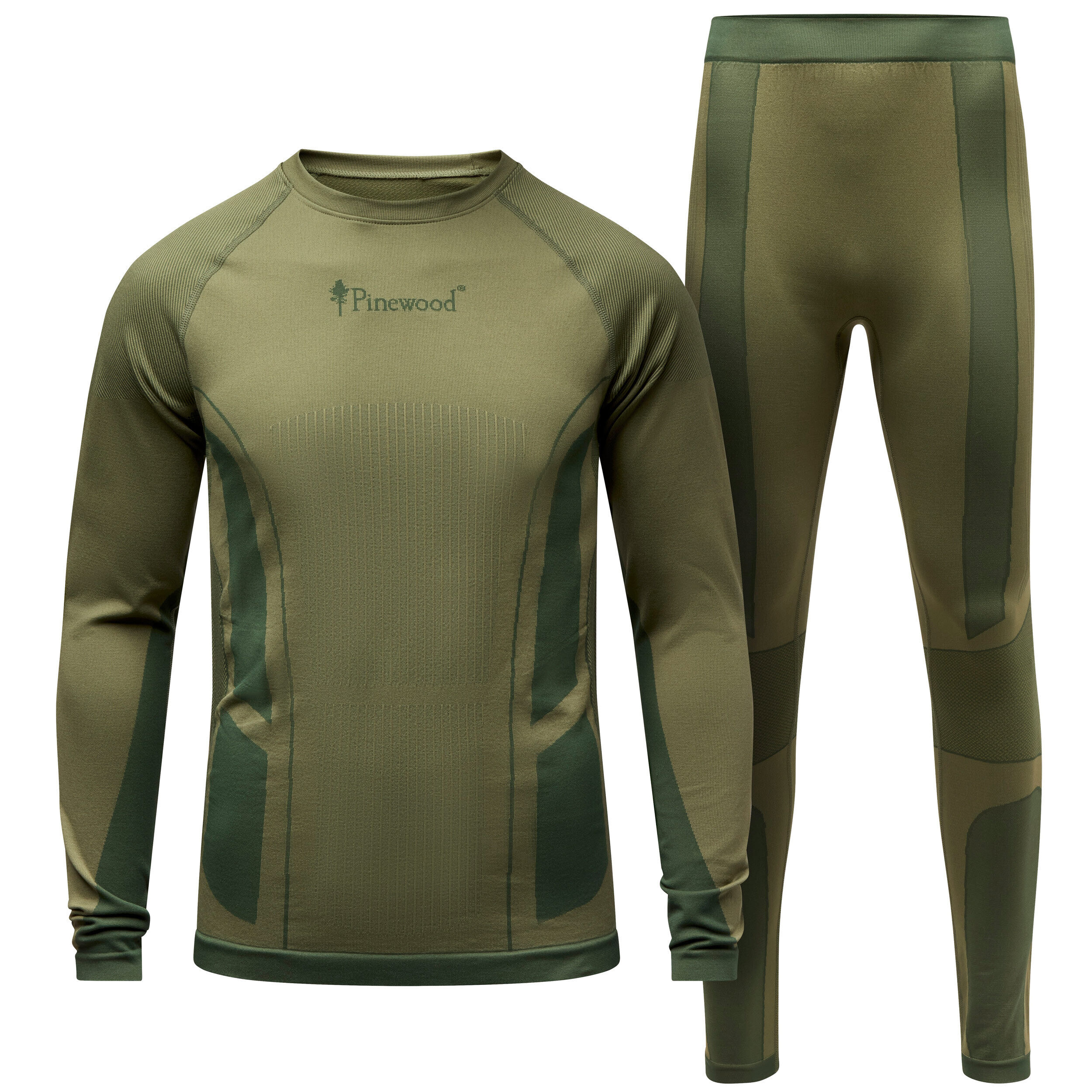 Pinewood Seamless Function Base Layer Set (Olive Green)