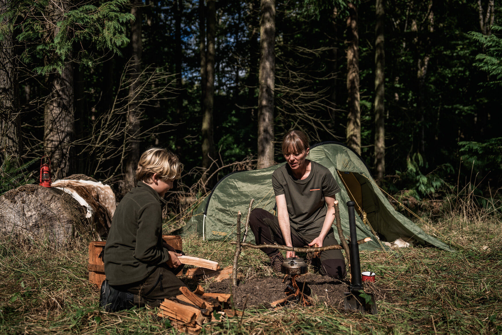 Seeland Damen-Stretchhose Larch (green/chocolate)