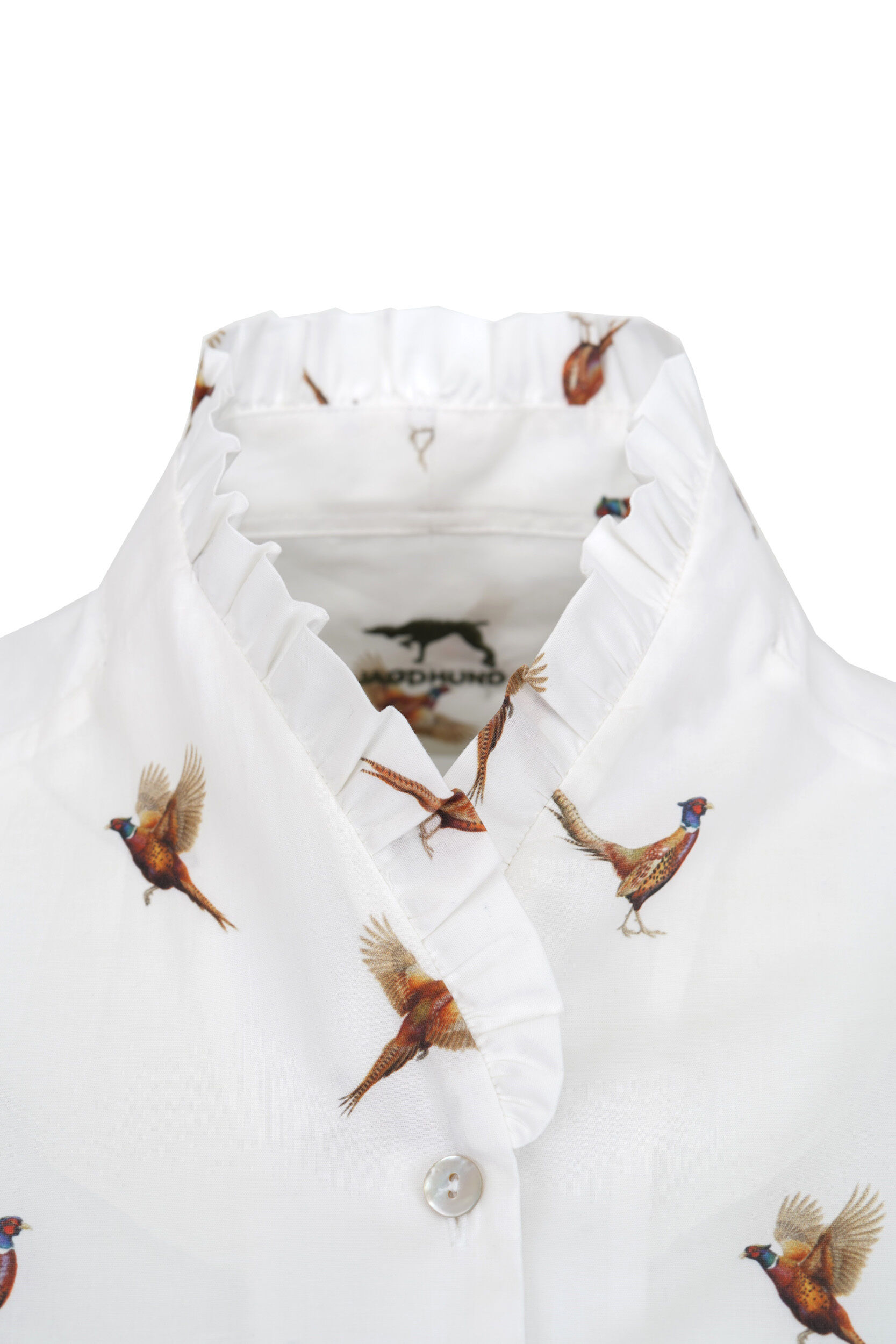 Jagdhund Rüschenbluse Lena (weiß)
