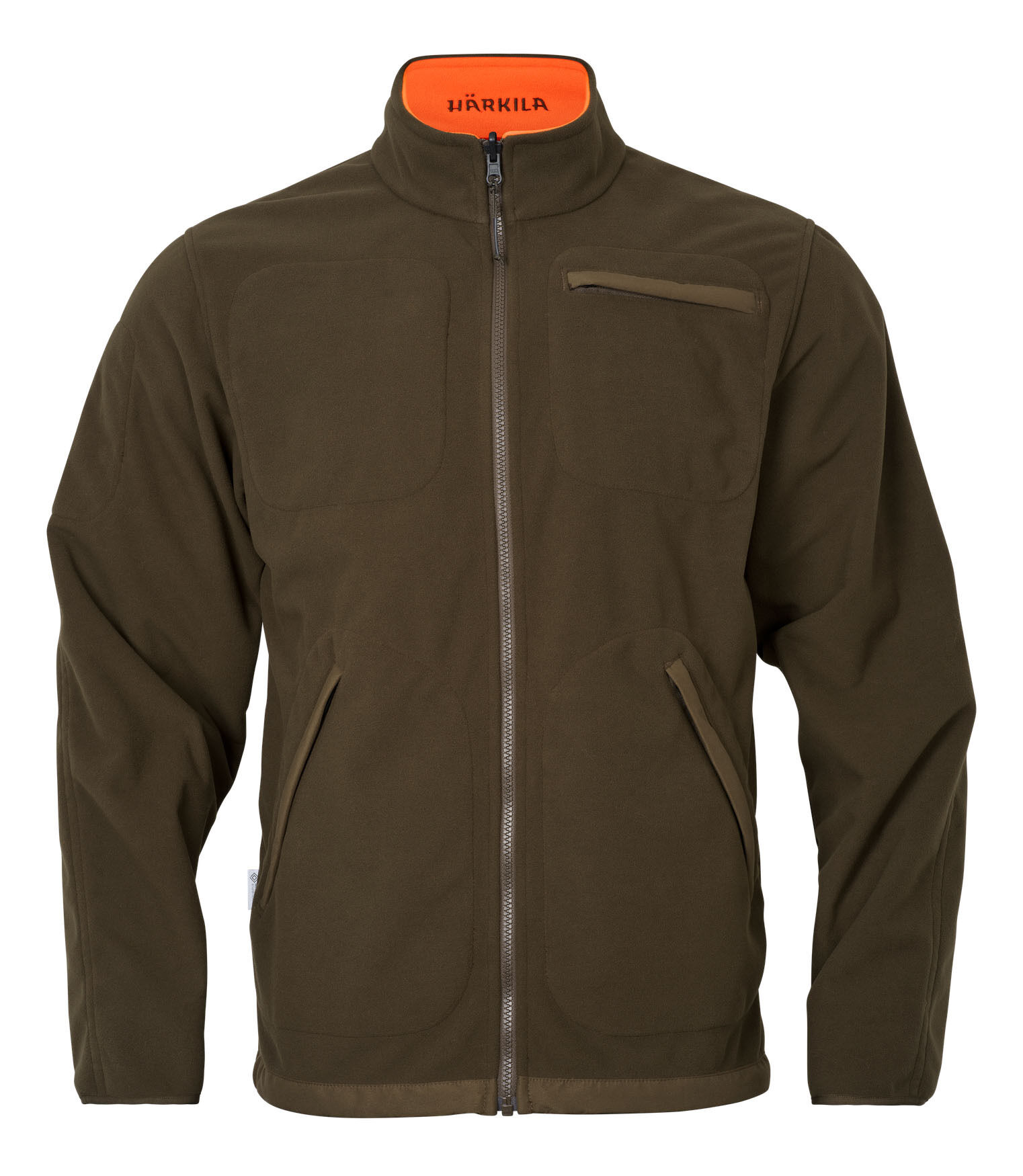 Härkila Kamko Blaze Fleece-Wendejacke (Orange blaze/Willow green)