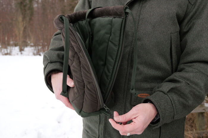 Thermo-Ansitz-Überschuh hinten im Fersenbereich mit offenem Reißverschluss