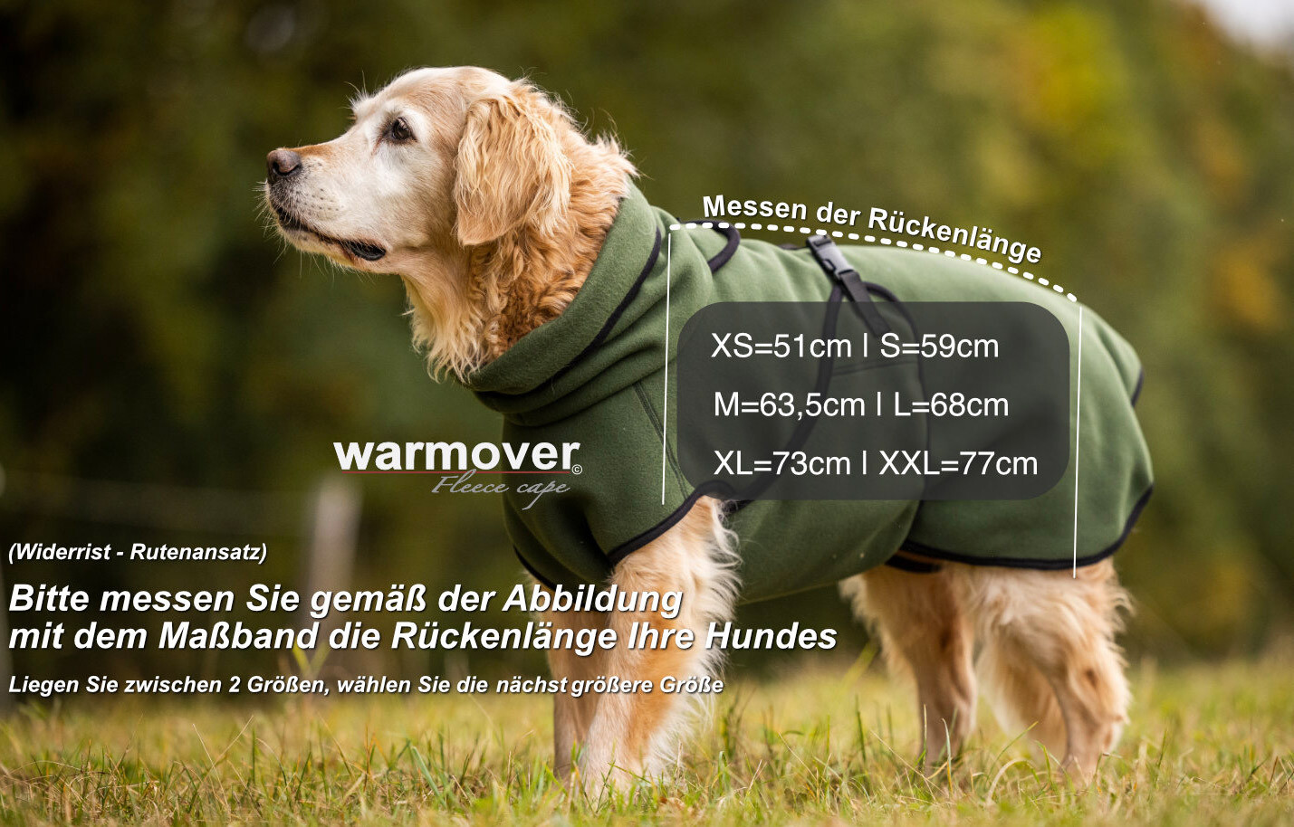 Actionfactory Warmover Cape Standard Hundemantel (pine green) Actionfactory Warmover Cape Standard Hundemantel (pine green)