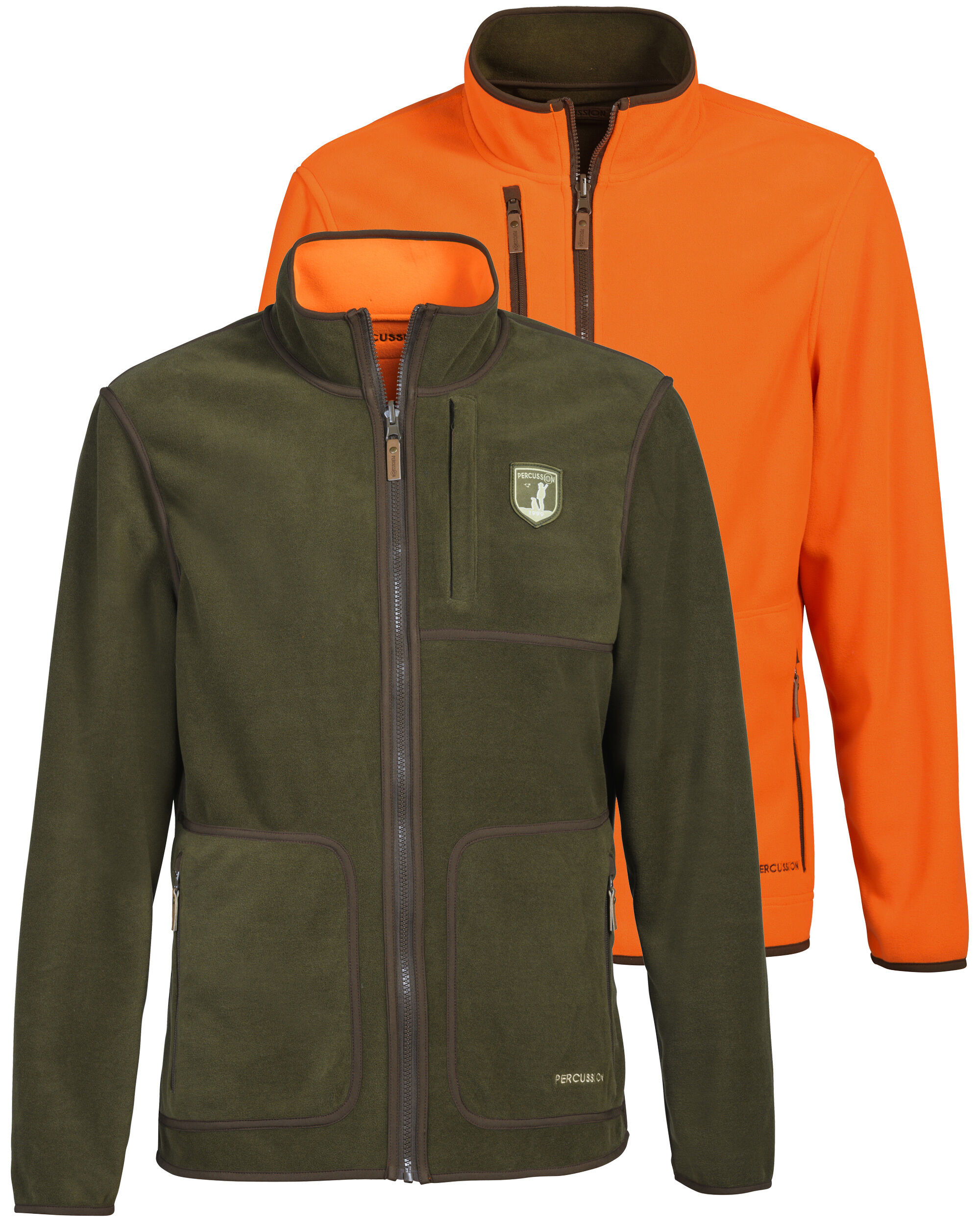 Percussion Wendefleecejacke Finnland (khaki/orange)
