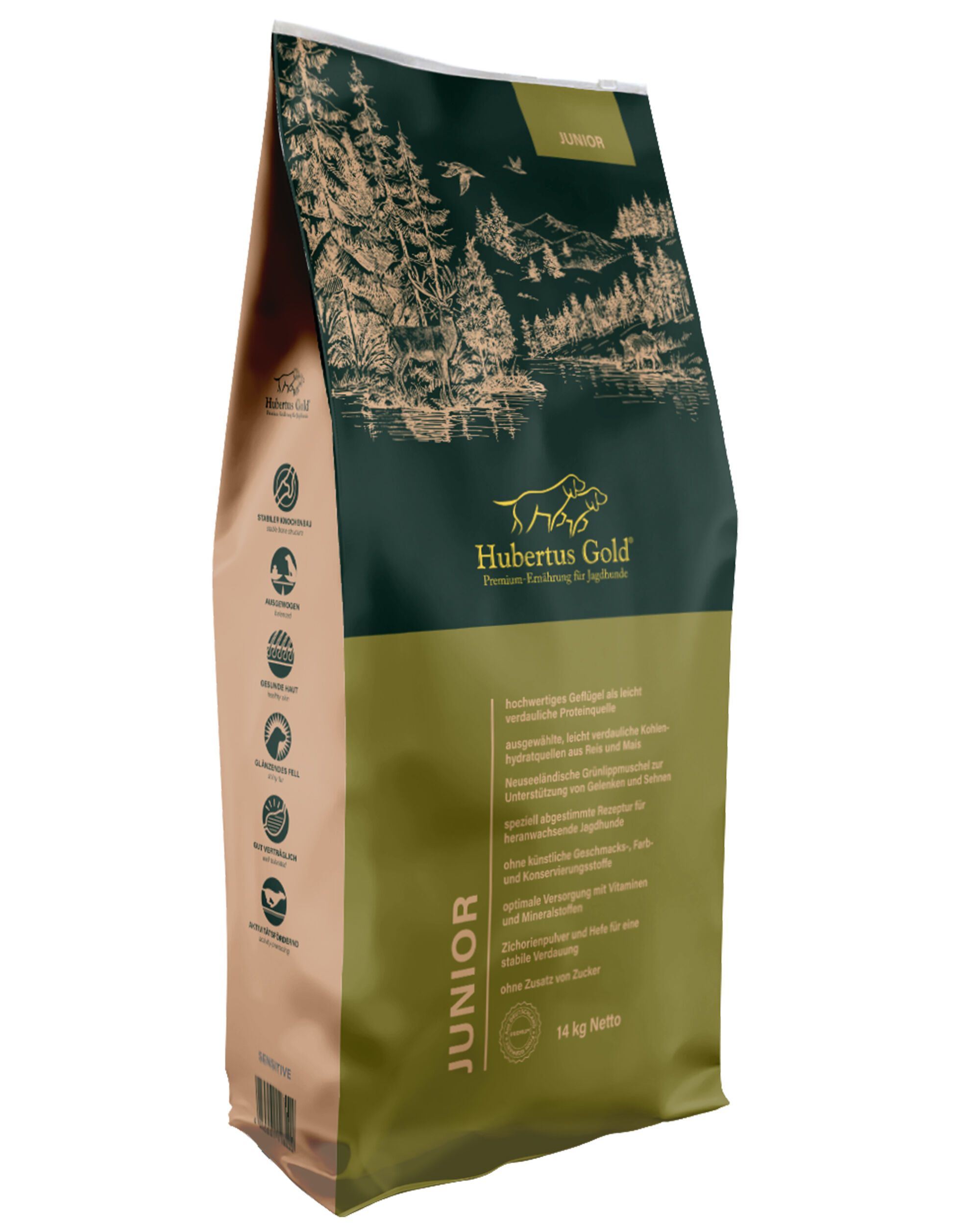 Hubertus Gold Junior Premium-Trockenfutter (14 kg)