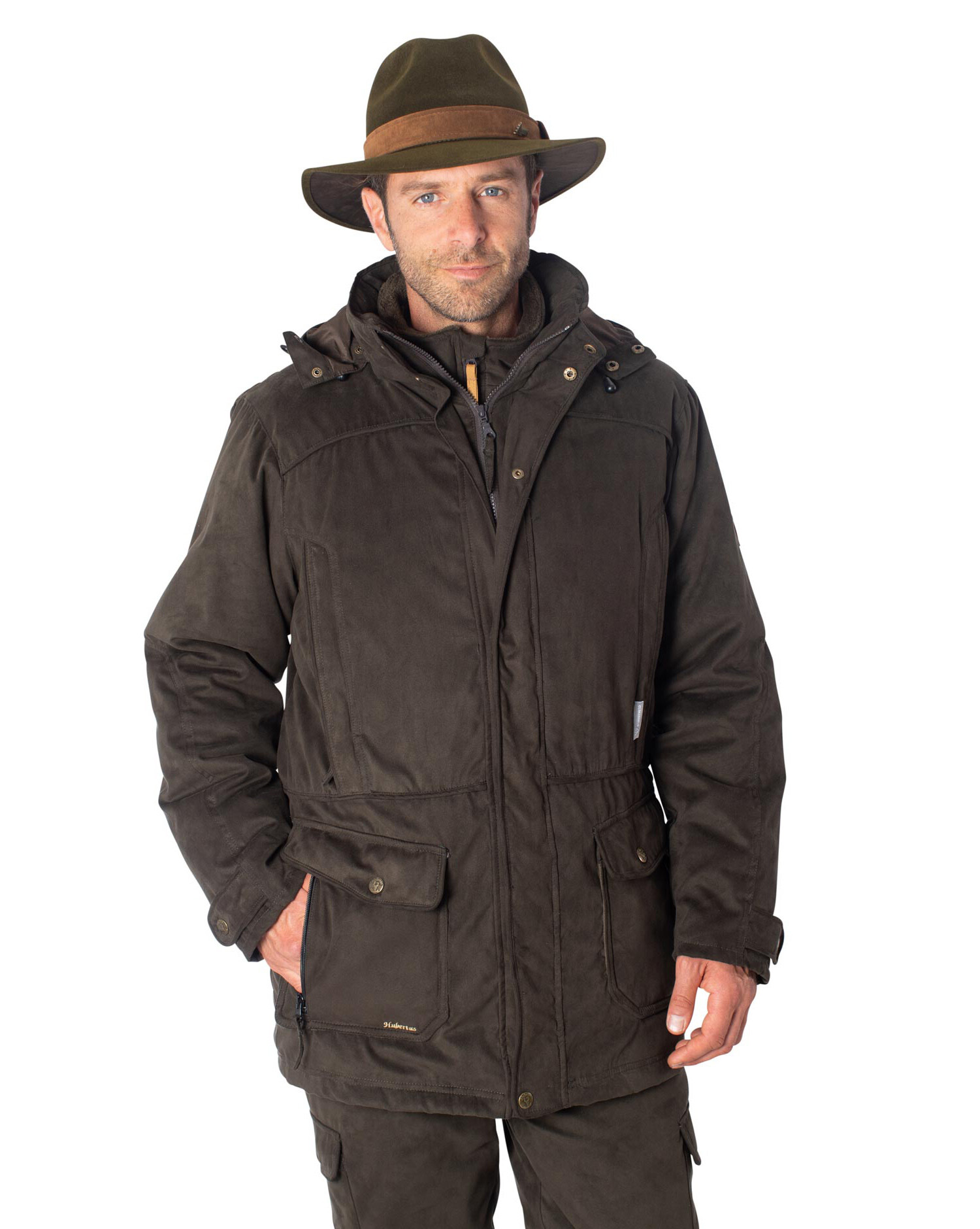 Hubertus Jagdjacke Schwarzwald (oliv/braun)