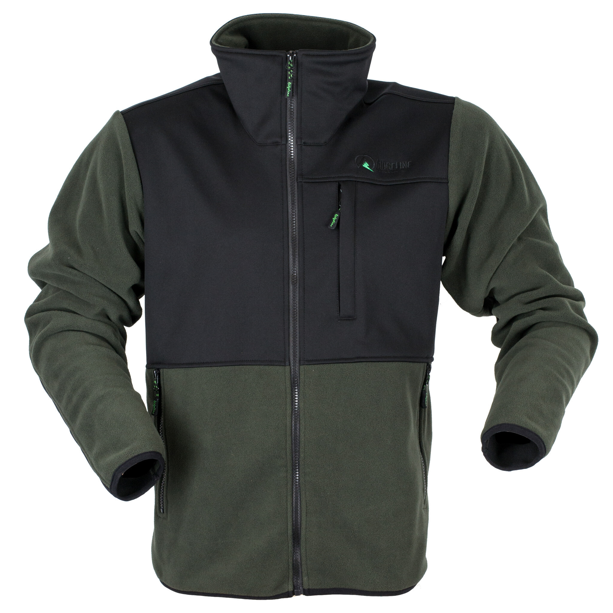 Ridgeline Kids Hybrid Fleece-Oberteil (OLIVE/BLACK)