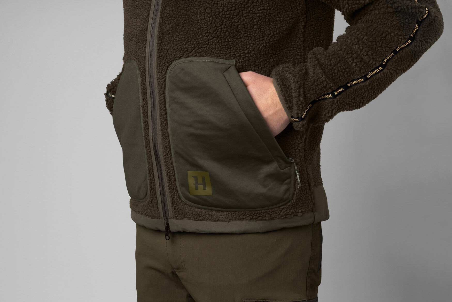 Härkila Rurik Teddyfleece-Jacke (Shadow grey/Willow green) Härkila Rurik Teddyfleece-Jacke (Shadow grey/Willow green)
