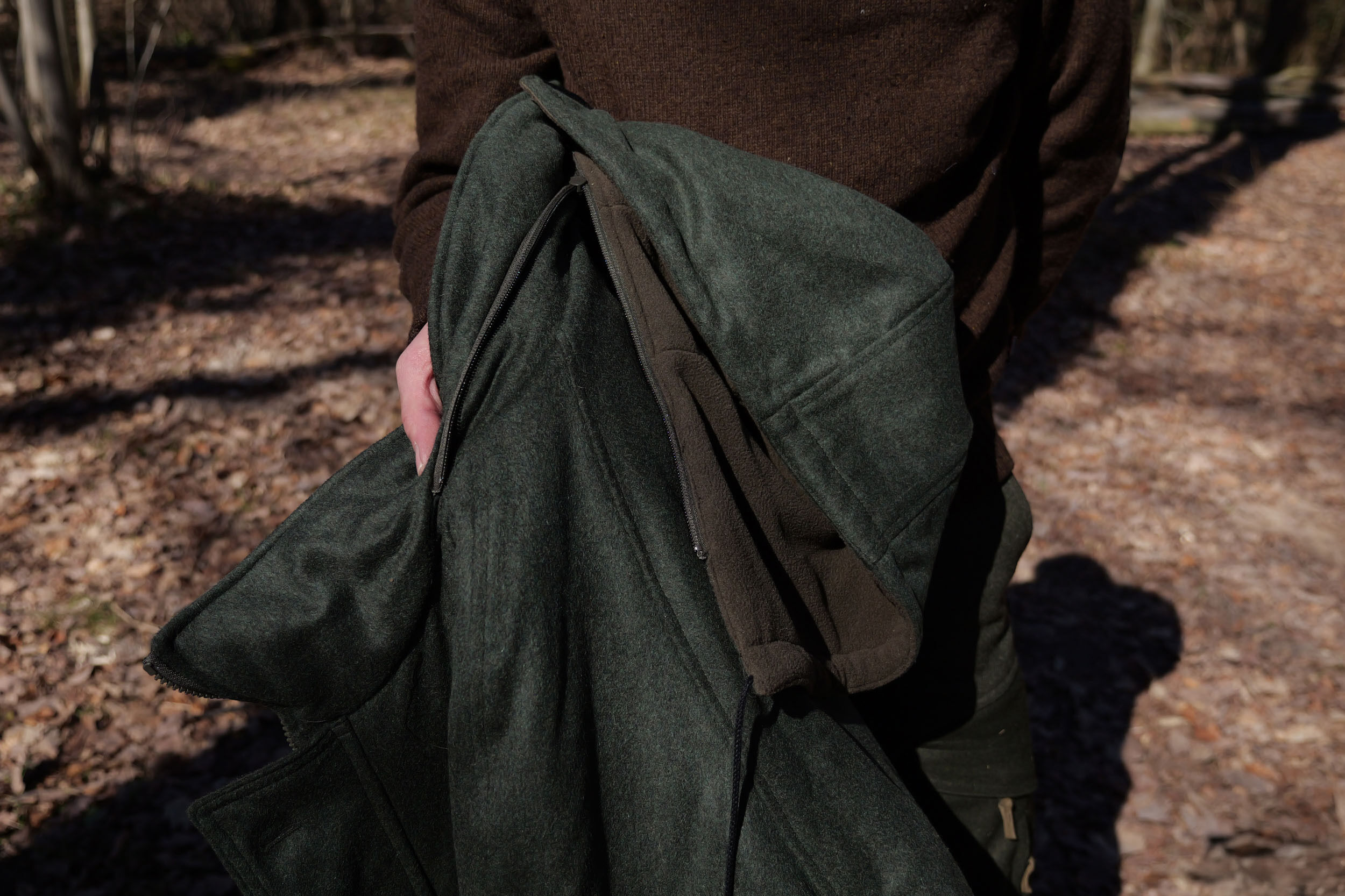 Hubertus Loden-Ansitzmantel Forest (oliv)