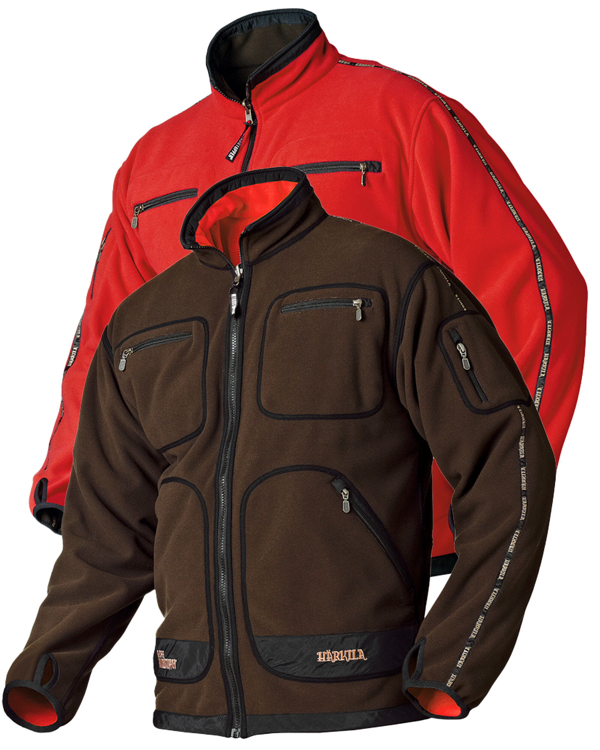 Härkila Kamko Wendejacke Fleece (Braun/Rot)