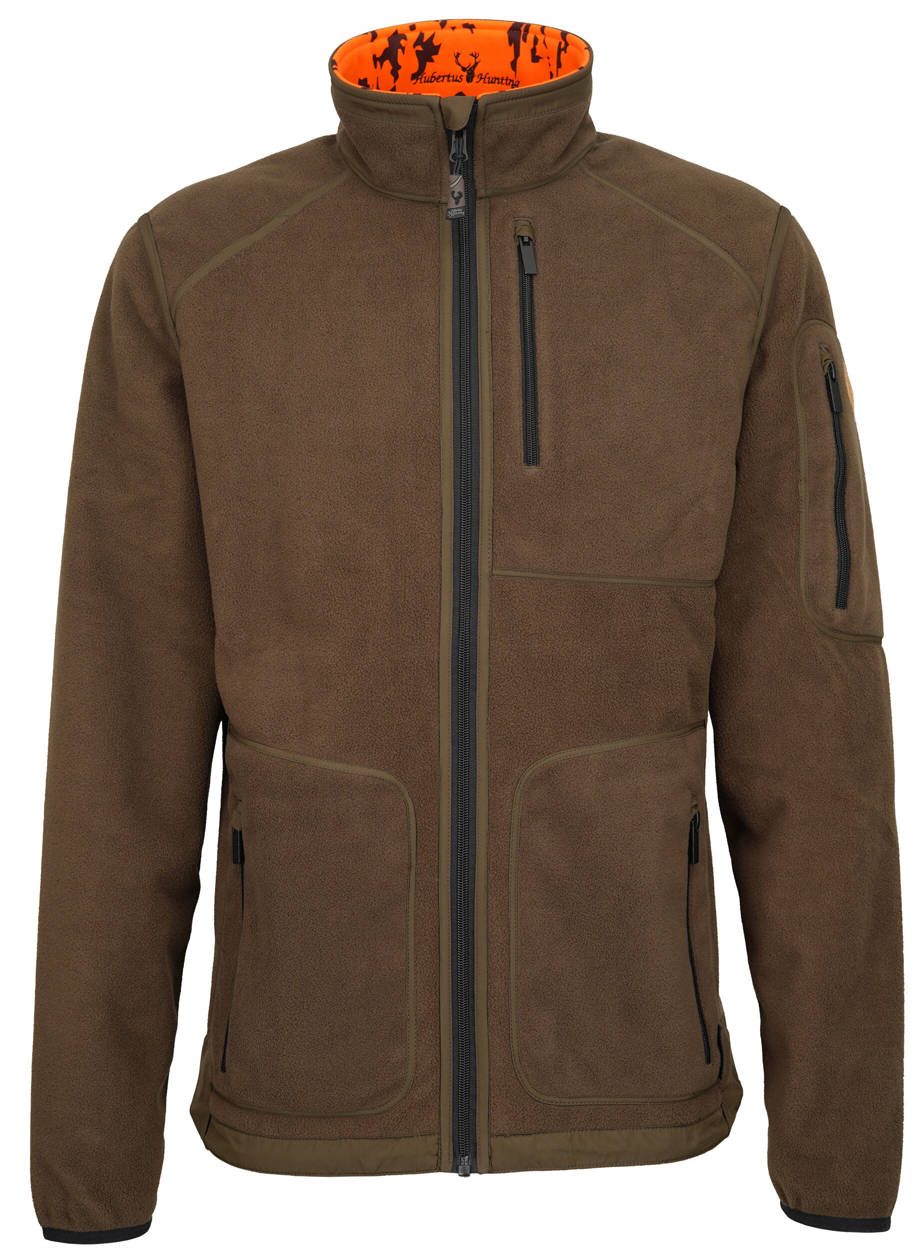 Hubertus Warn-Wendefleecejacke Drückjagd 2 (oliv/orange)